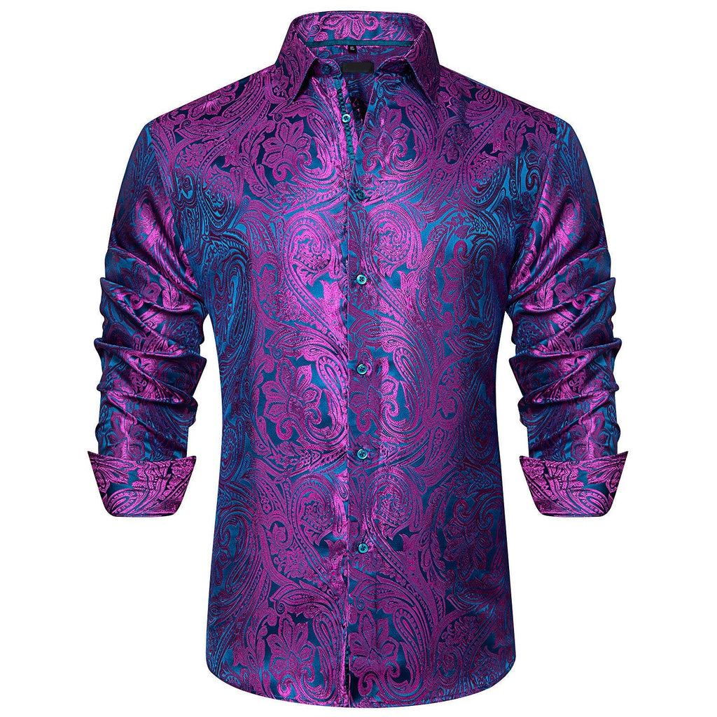GentCrest Purple Paisley Shirt - Image 1