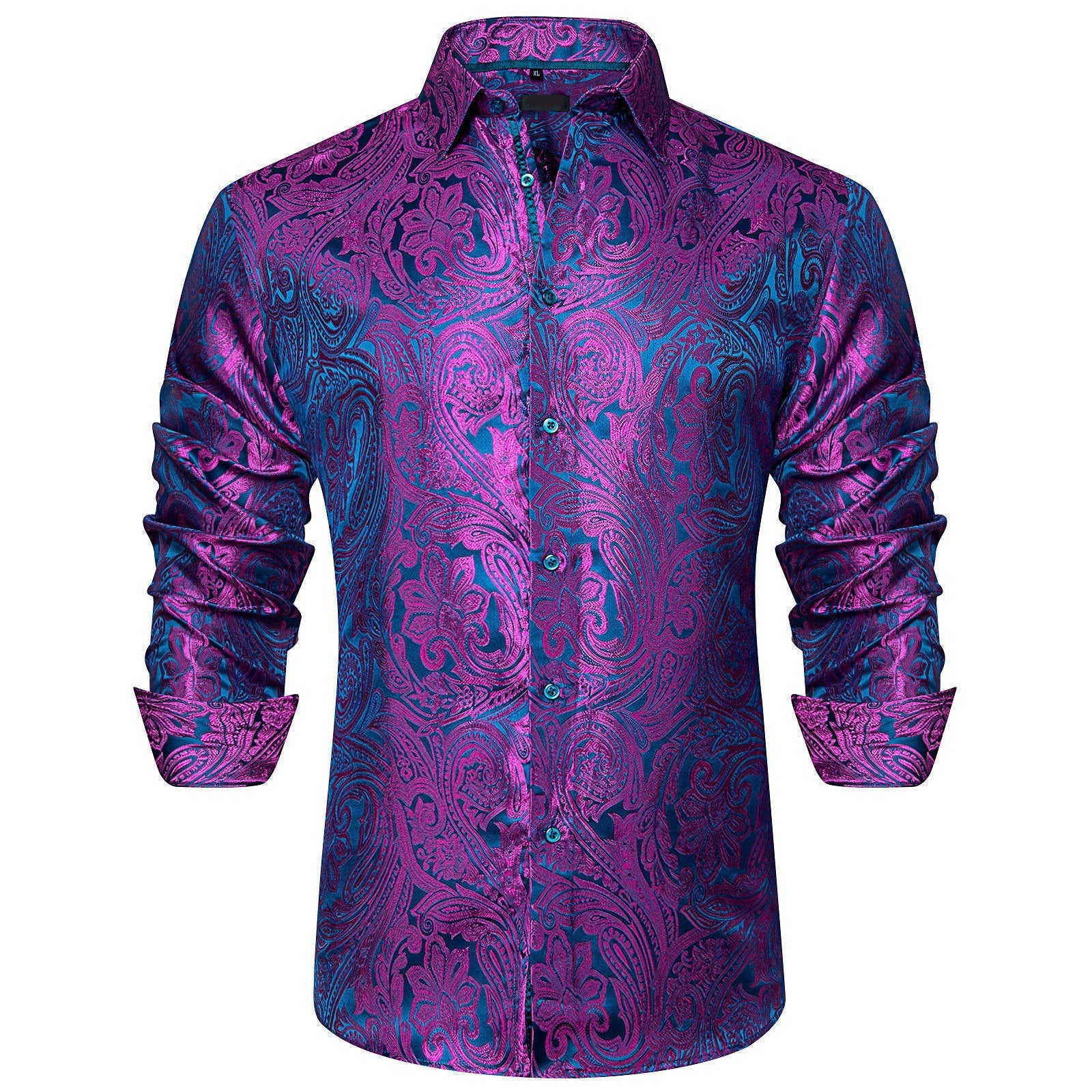 GentCrest Purple Paisley Shirt - Image 1