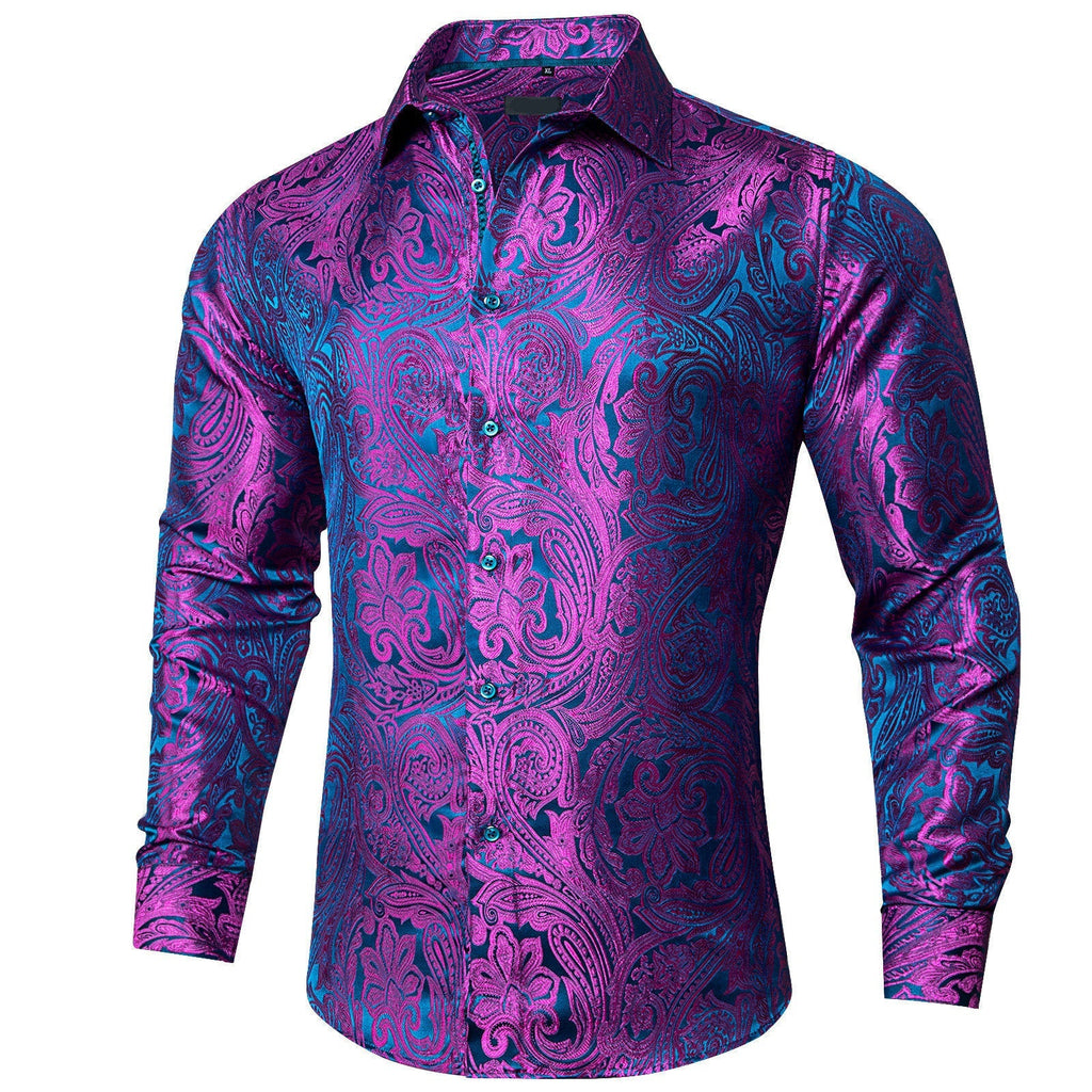 GentCrest Purple Paisley Shirt - Image 2