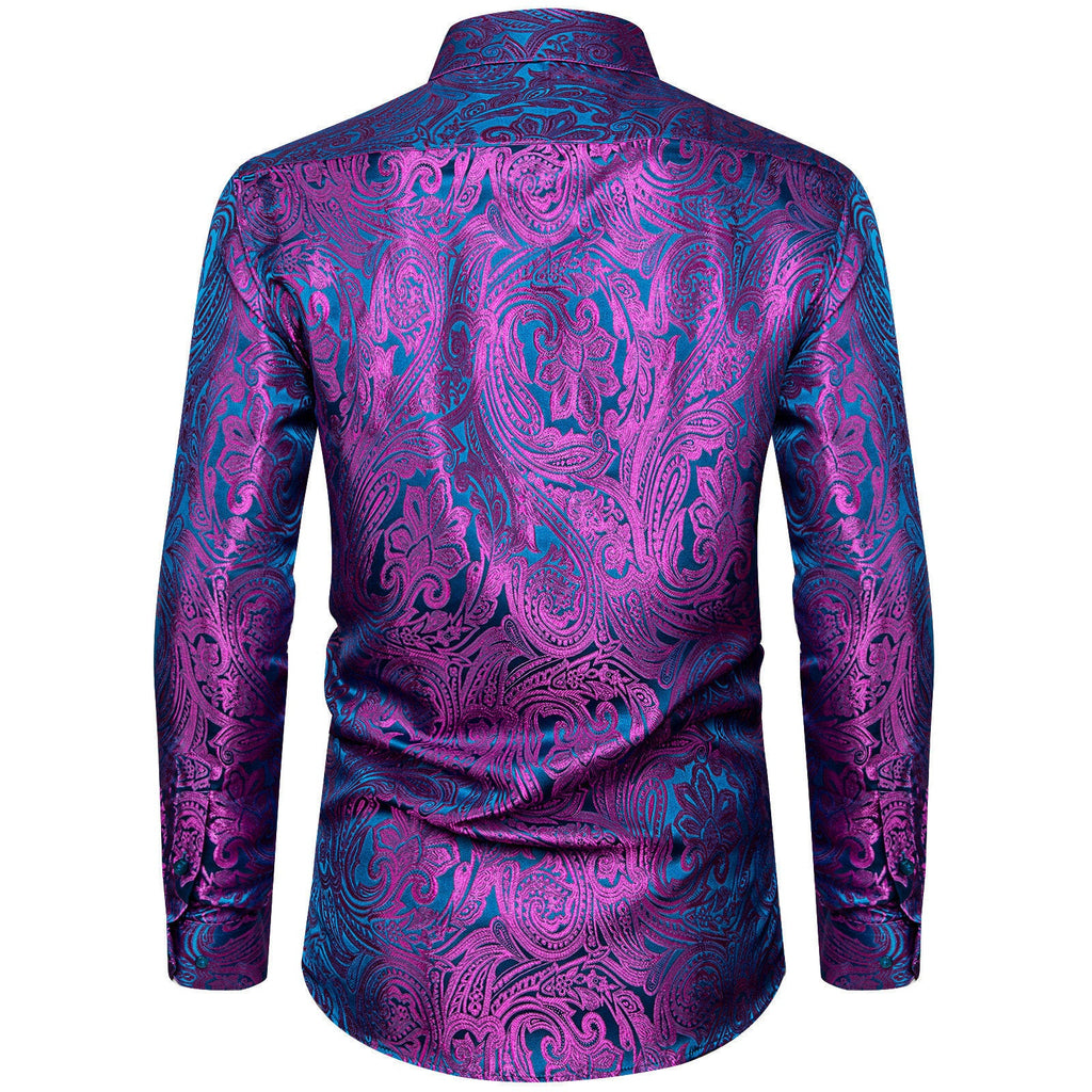 GentCrest Purple Paisley Shirt - Image 3