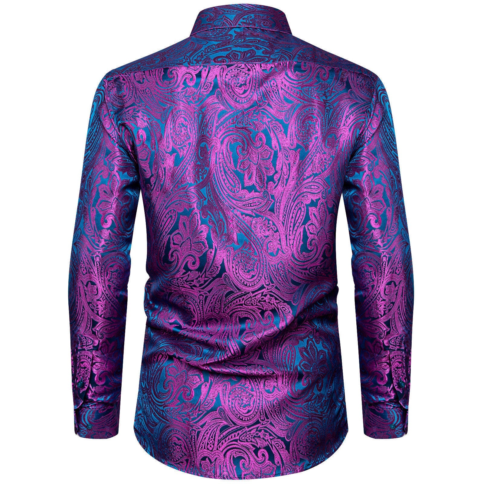 GentCrest Purple Paisley Shirt - Image 3