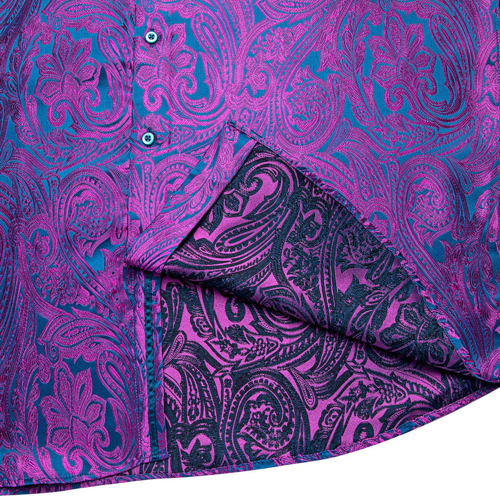 GentCrest Purple Paisley Shirt - Image 4