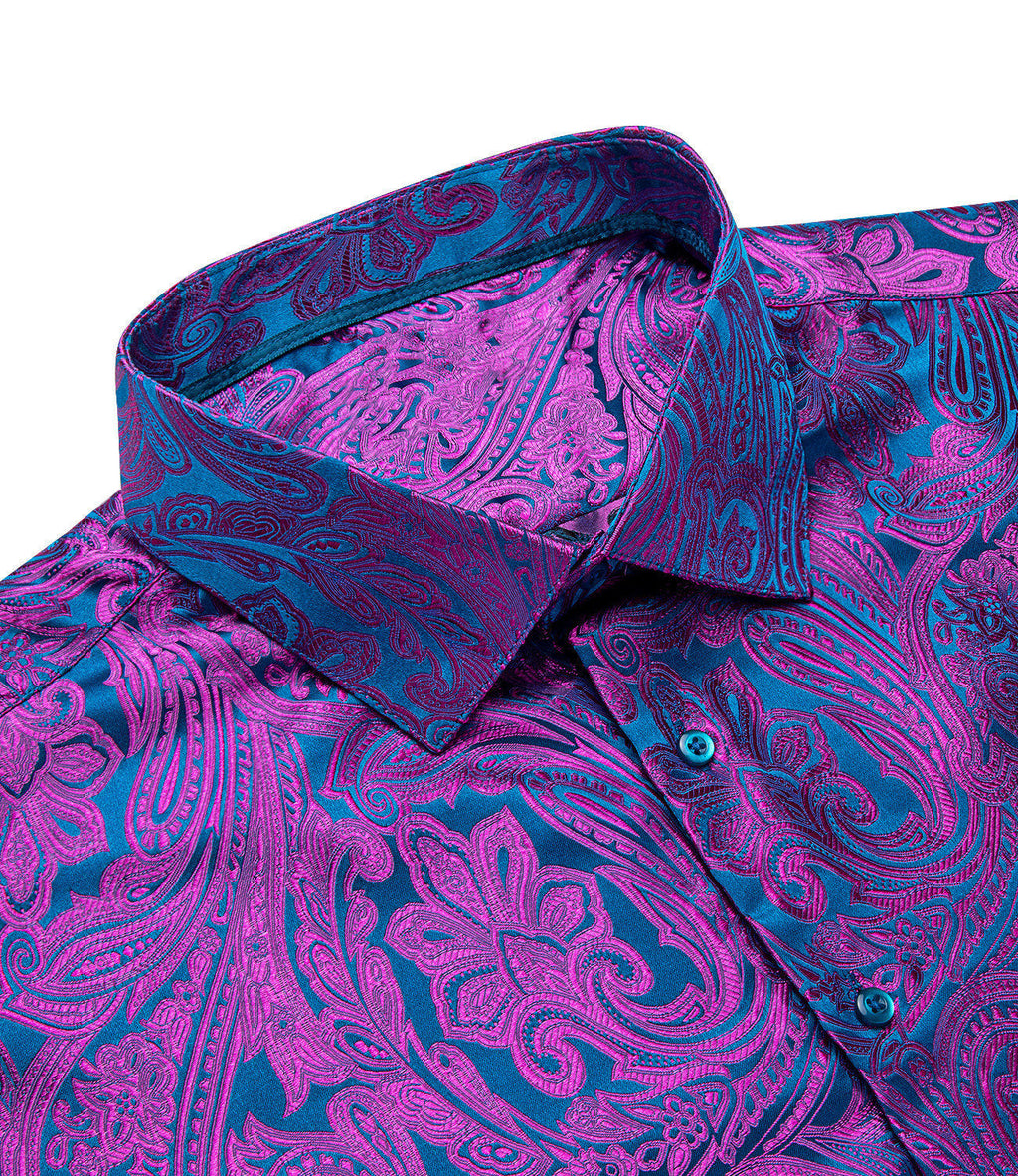 GentCrest Purple Paisley Shirt - Image 6