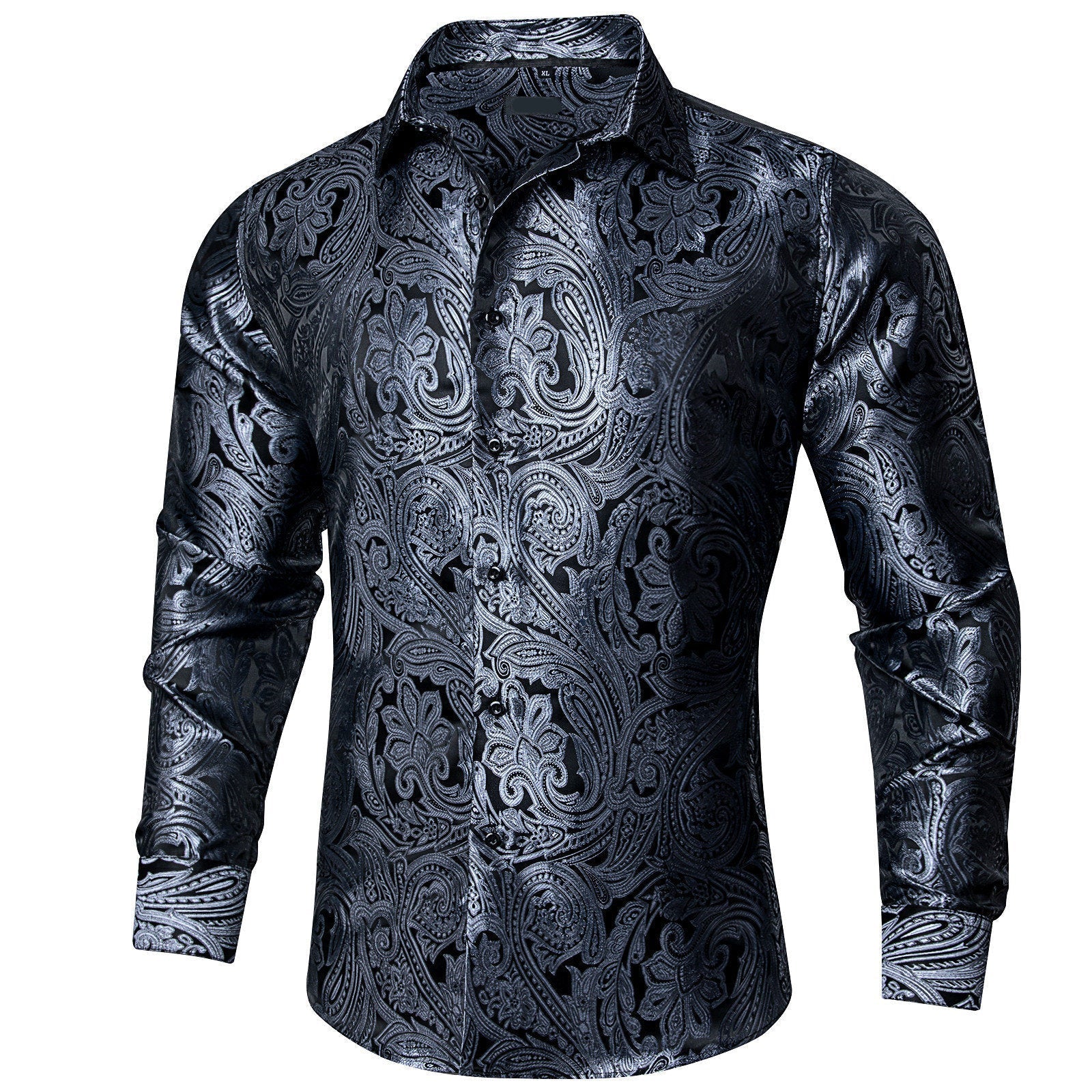 GentCrest Grey Paisley Shirt - Image 2