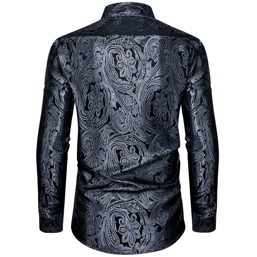 GentCrest Grey Paisley Shirt - Image 3
