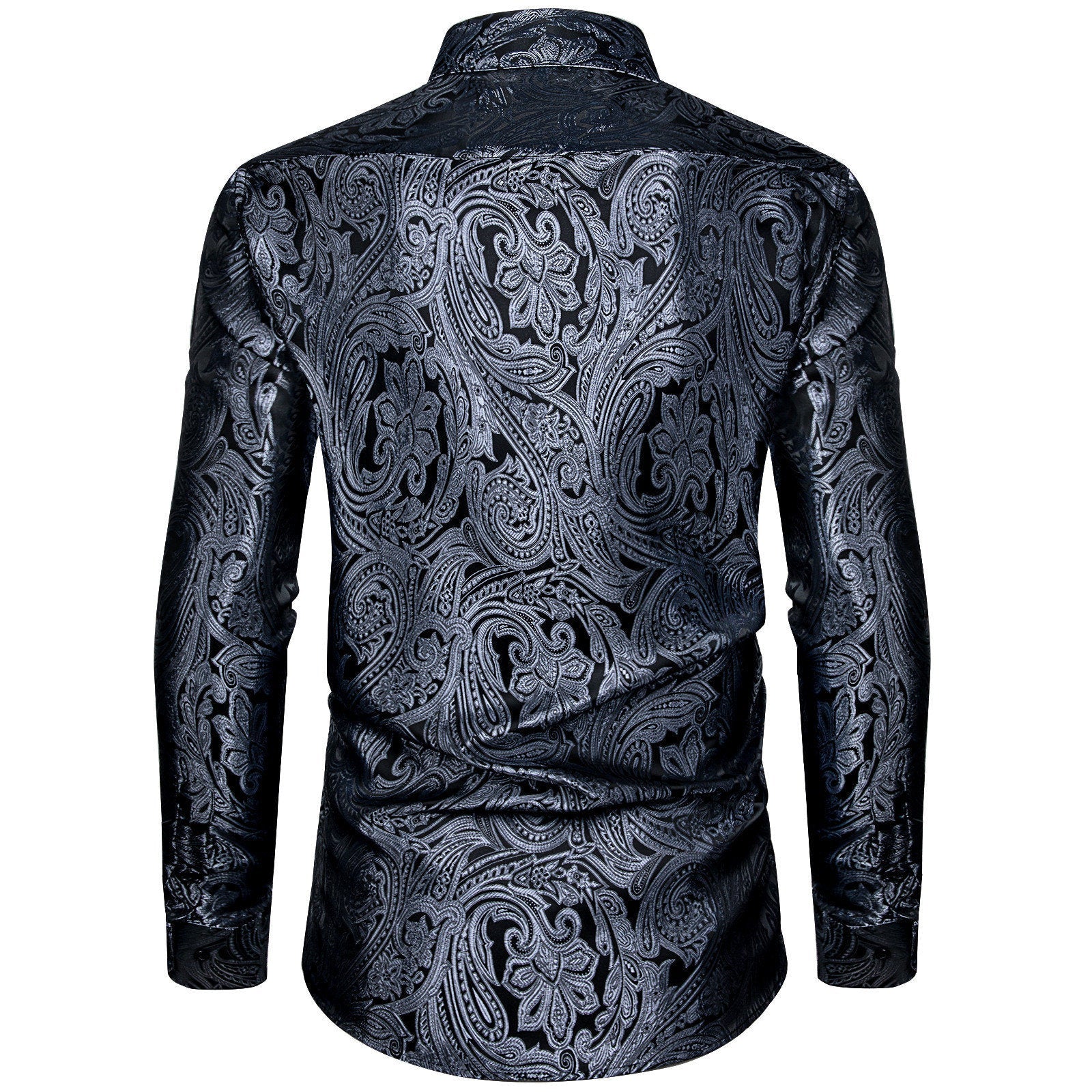 GentCrest Grey Paisley Shirt - Image 3