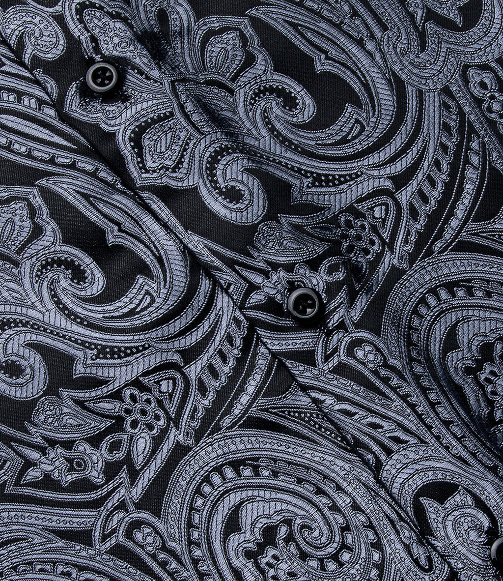 GentCrest Grey Paisley Shirt - Image 5