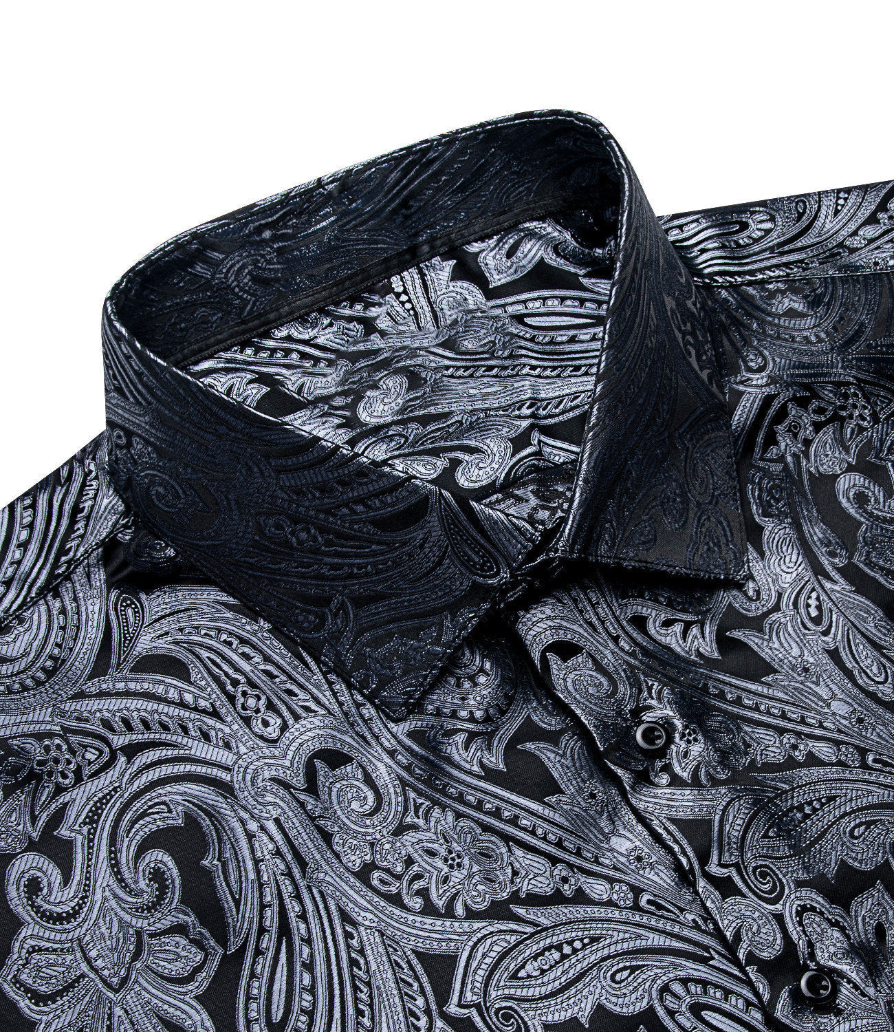GentCrest Grey Paisley Shirt - Image 6