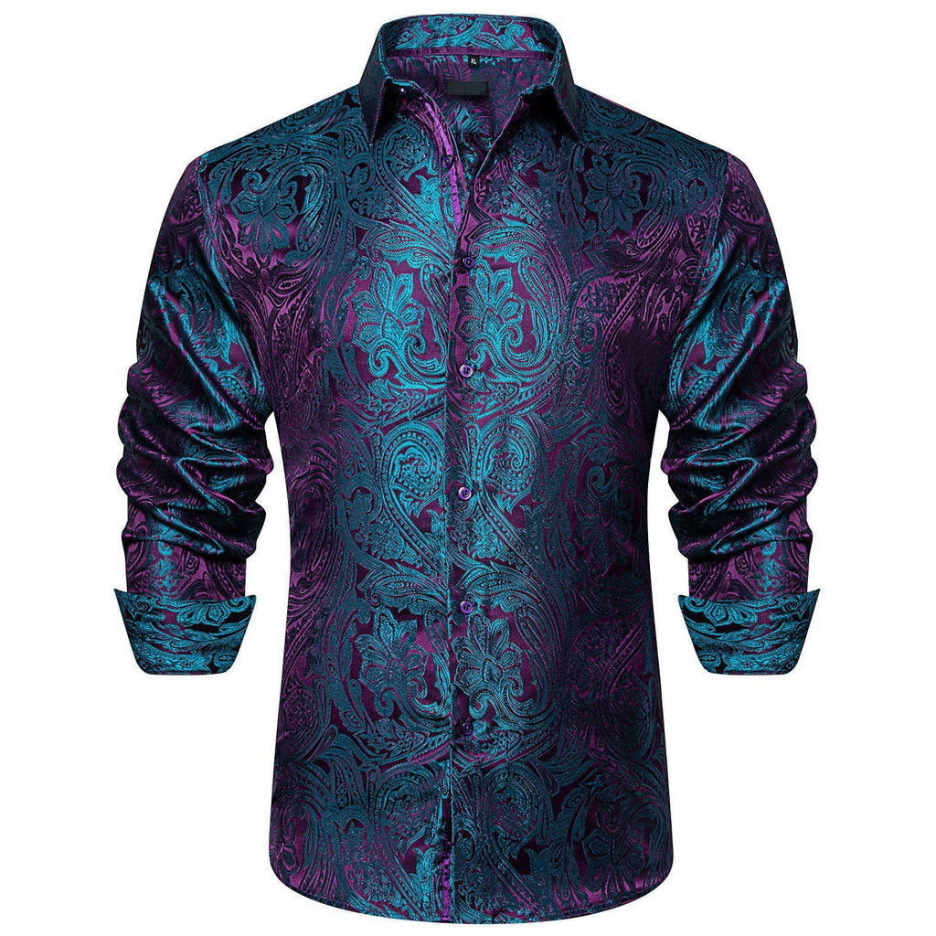 GentCrest Blue Paisley Shirt - Image 1