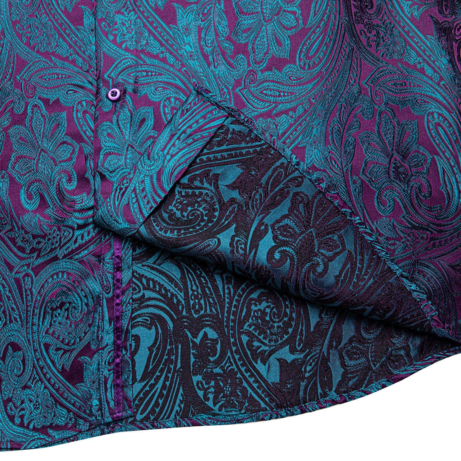 GentCrest Blue Paisley Shirt - Image 4