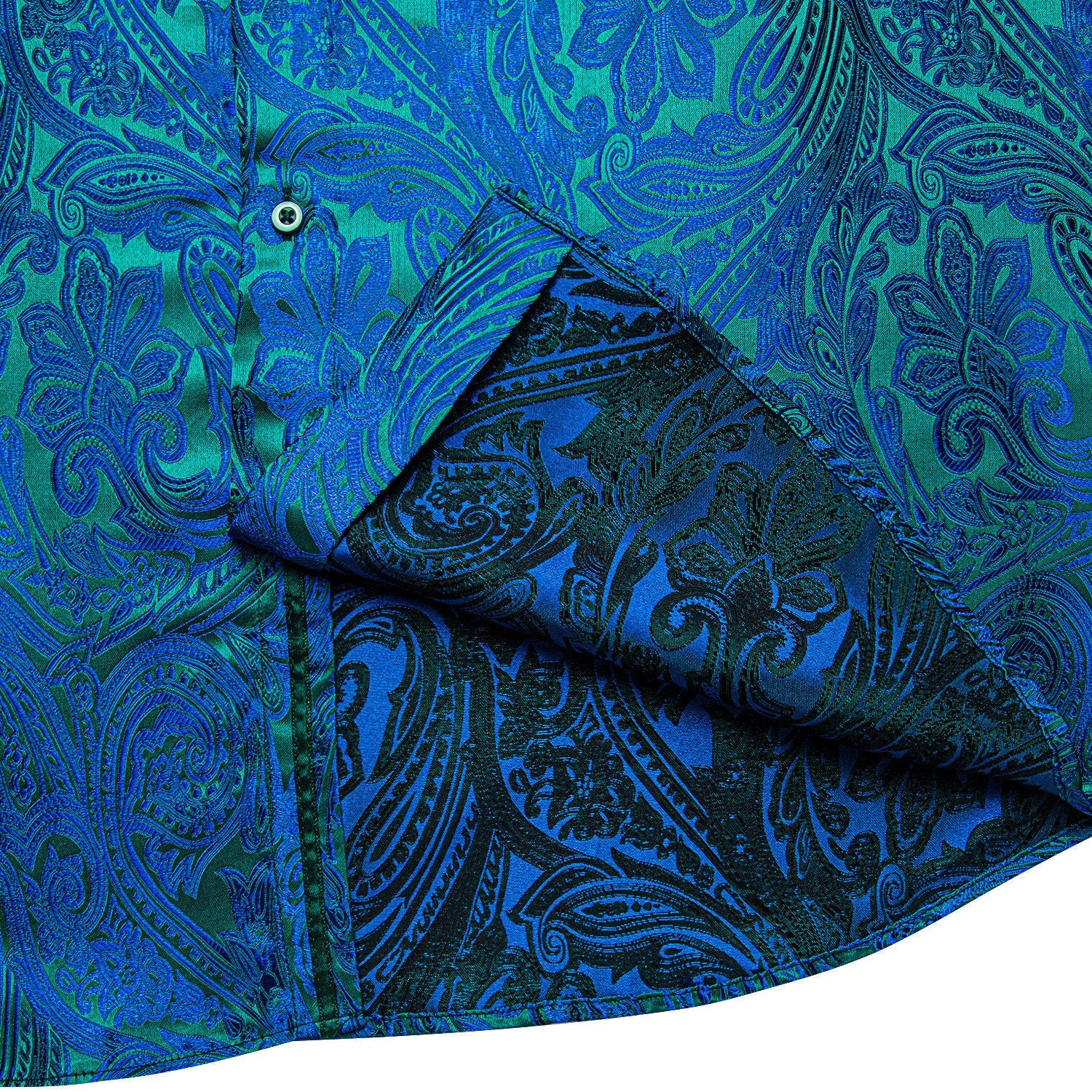 GentCrest Blue Paisley Shirt - Image 4