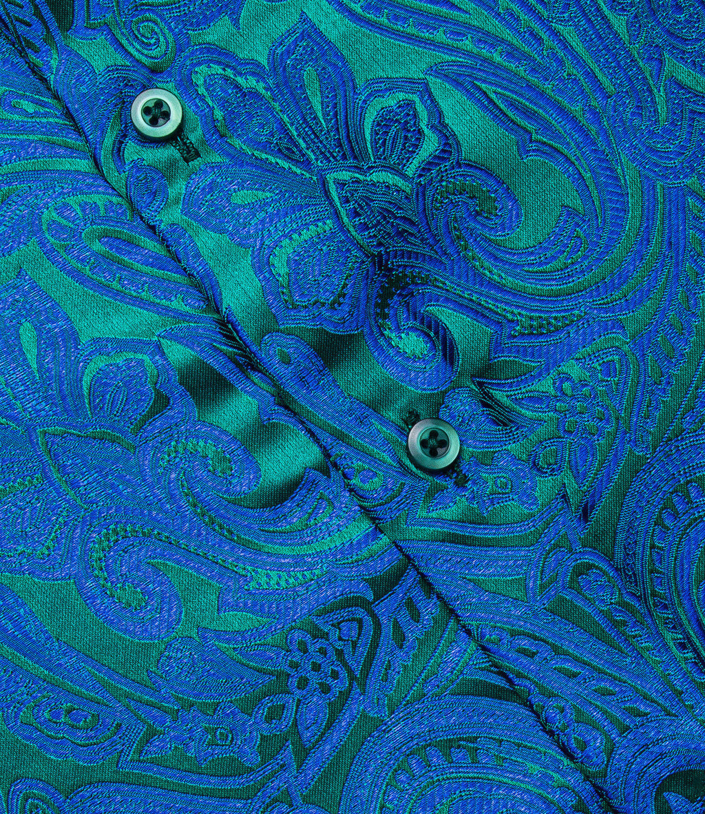 GentCrest Blue Paisley Shirt - Image 5