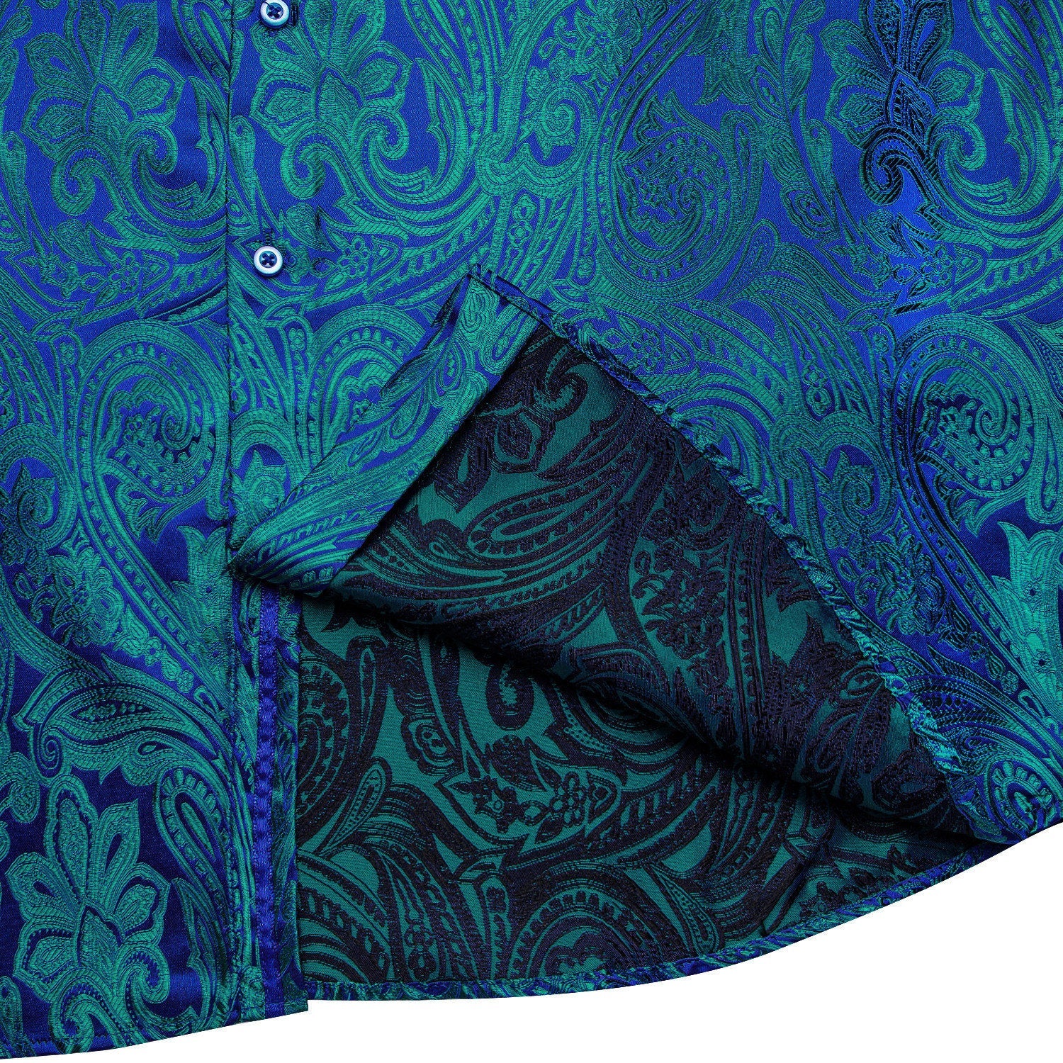 GentCrest Blue Paisley Shirt - Image 4