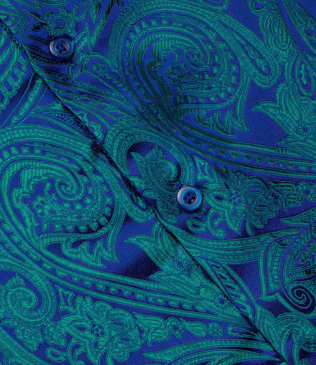 GentCrest Blue Paisley Shirt - Image 5