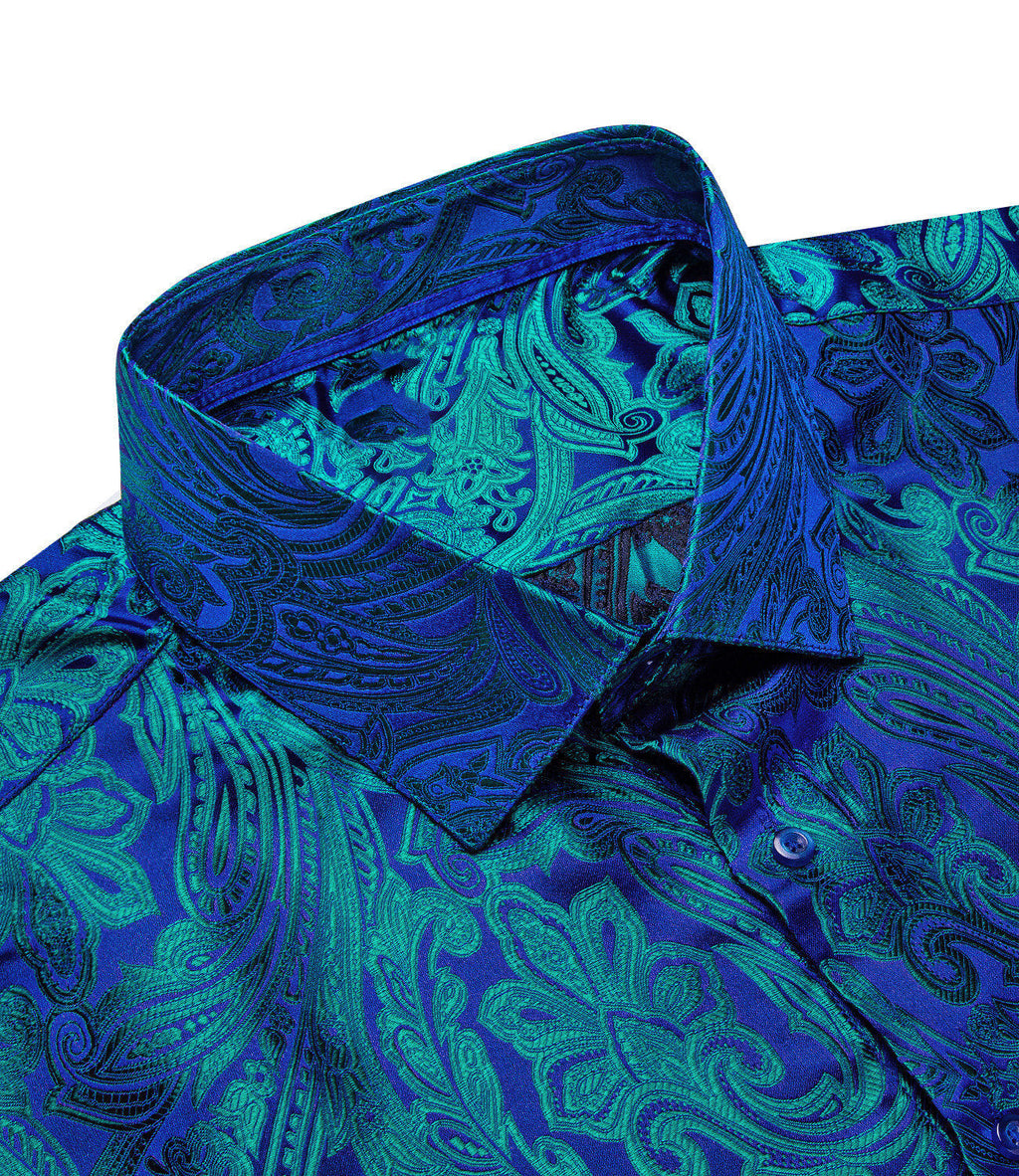 GentCrest Blue Paisley Shirt - Image 6