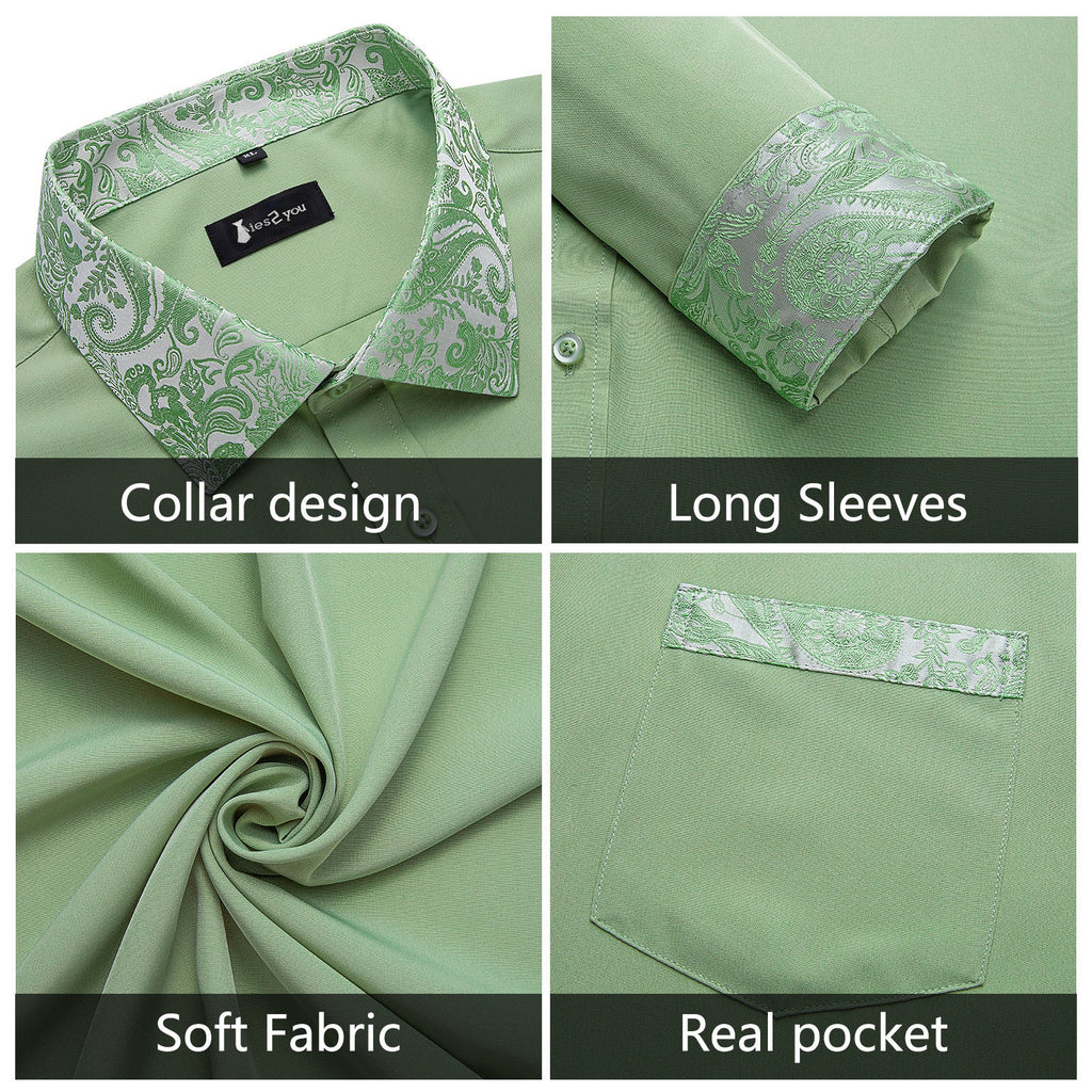 GentCrest Green Solid Shirt - Image 4