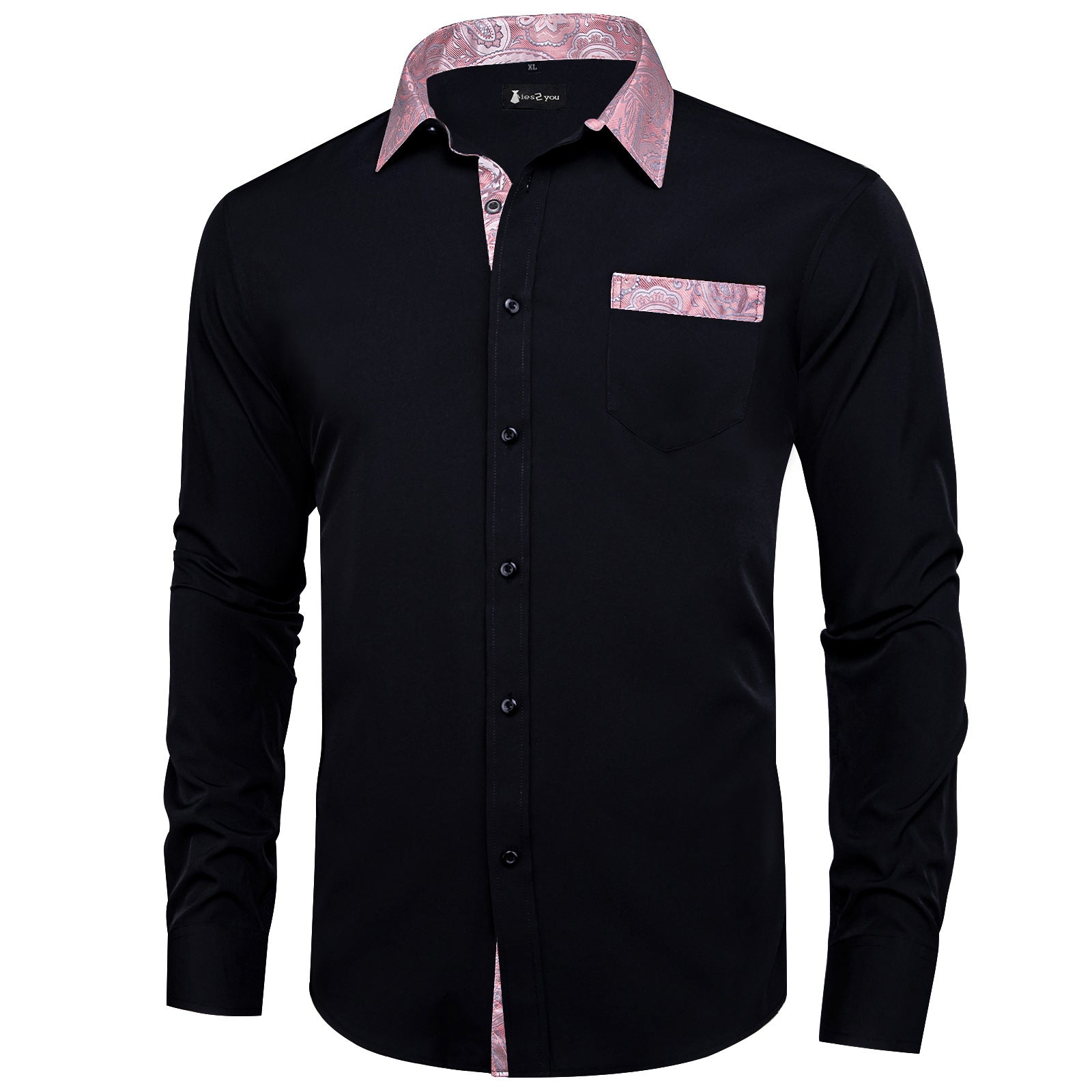 GentCrest Black Solid Shirt - Image 2