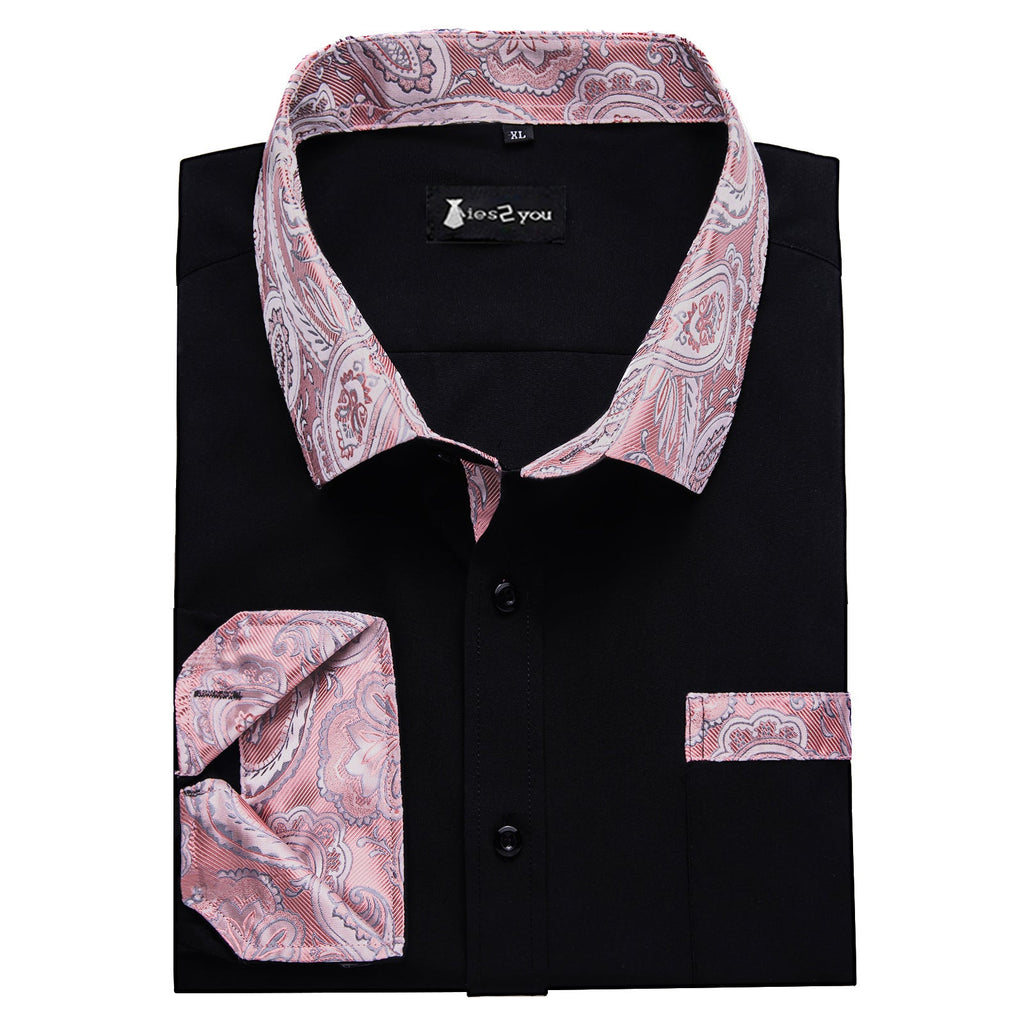 GentCrest Black Solid Shirt - Image 3