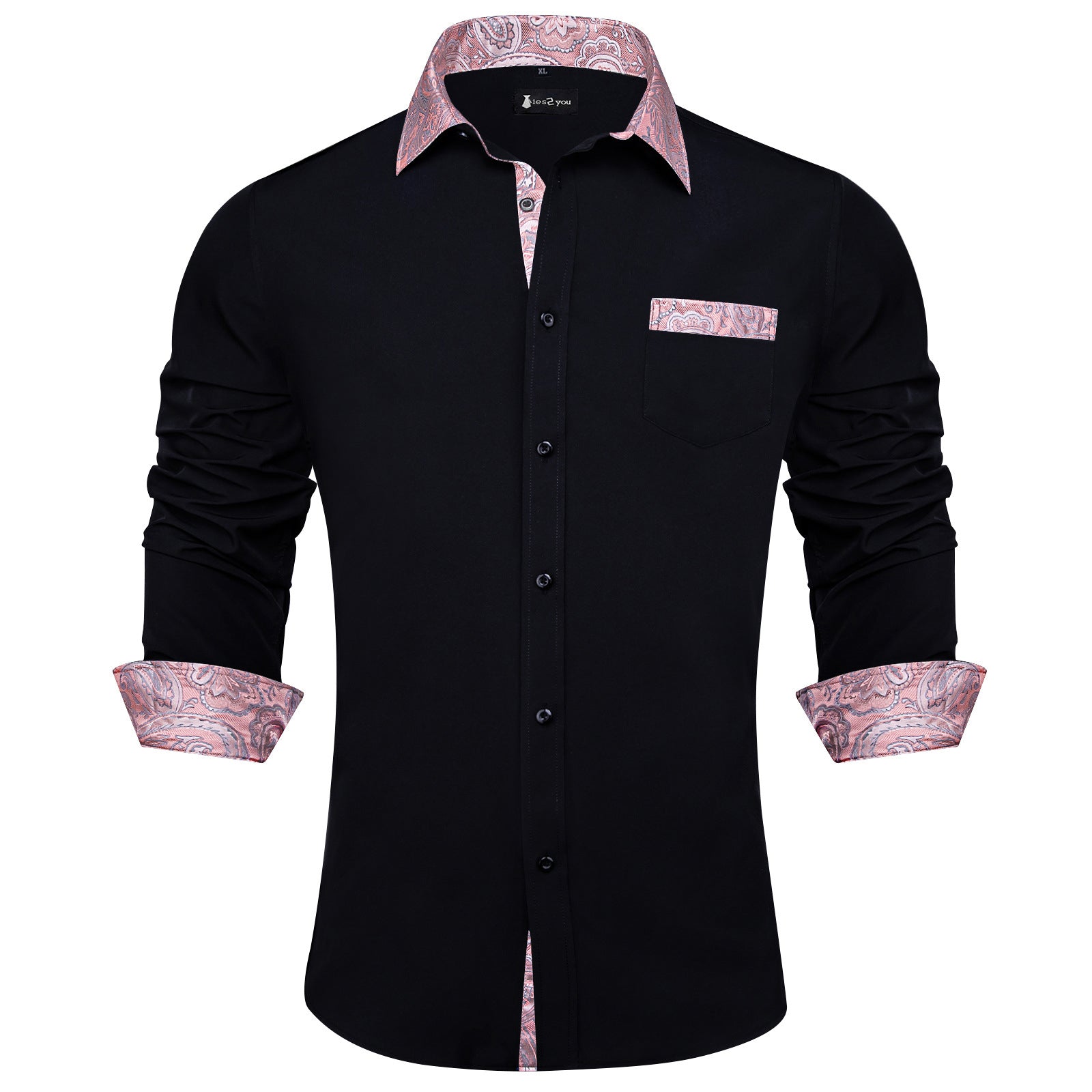 GentCrest Black Solid Shirt - Image 1