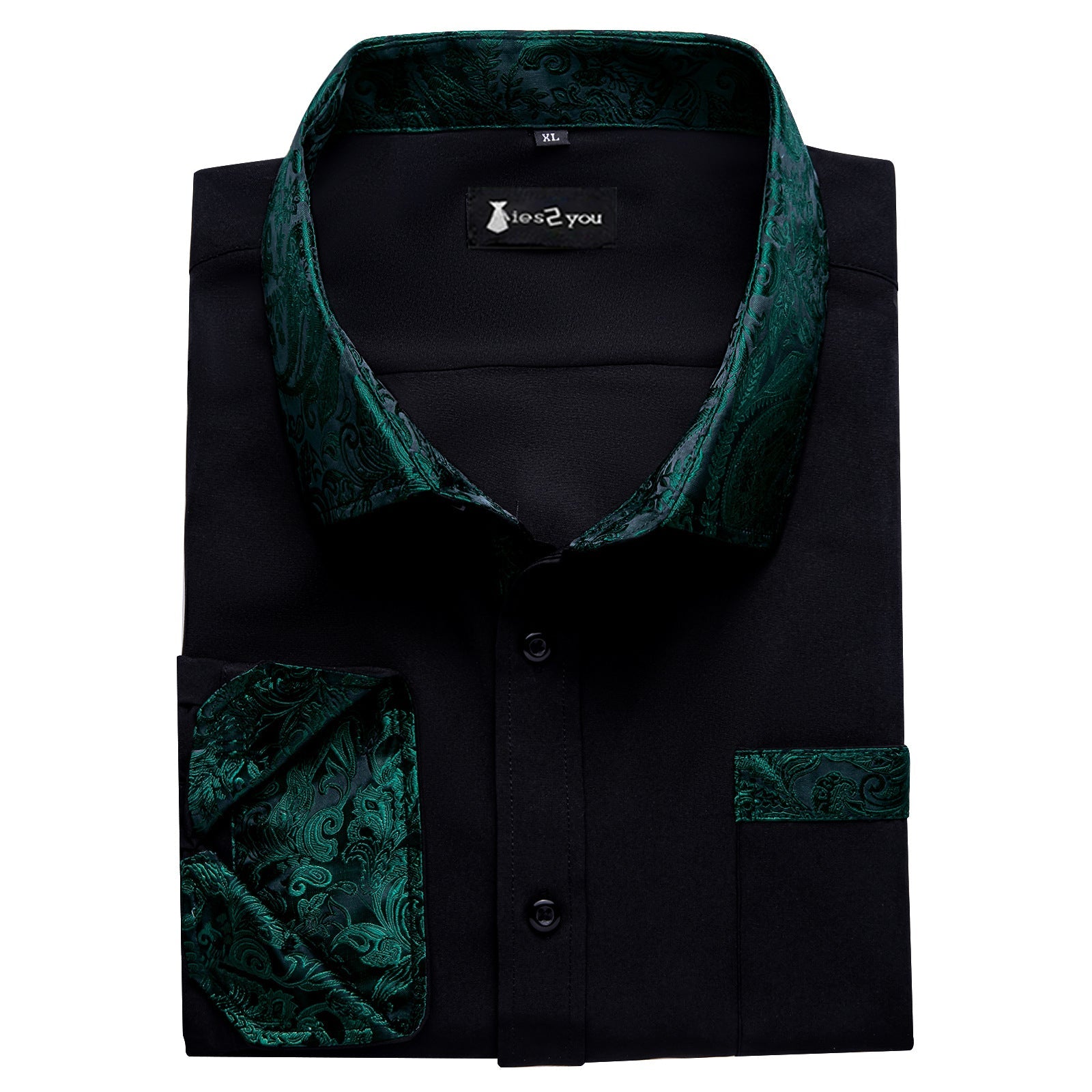 GentCrest Black Solid Shirt - Image 3