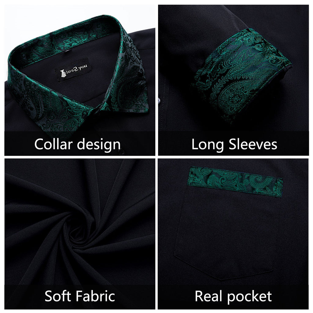 GentCrest Black Solid Shirt - Image 4