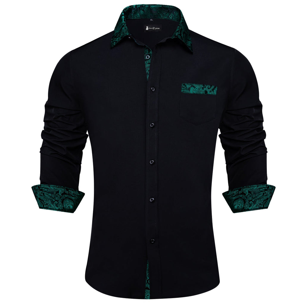 GentCrest Black Solid Shirt - Image 1