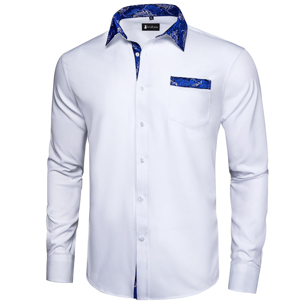 GentCrest Blue Solid Shirt - Image 2