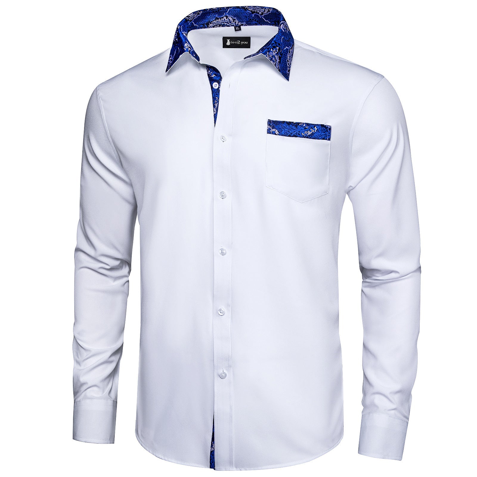 GentCrest Blue Solid Shirt - Image 2