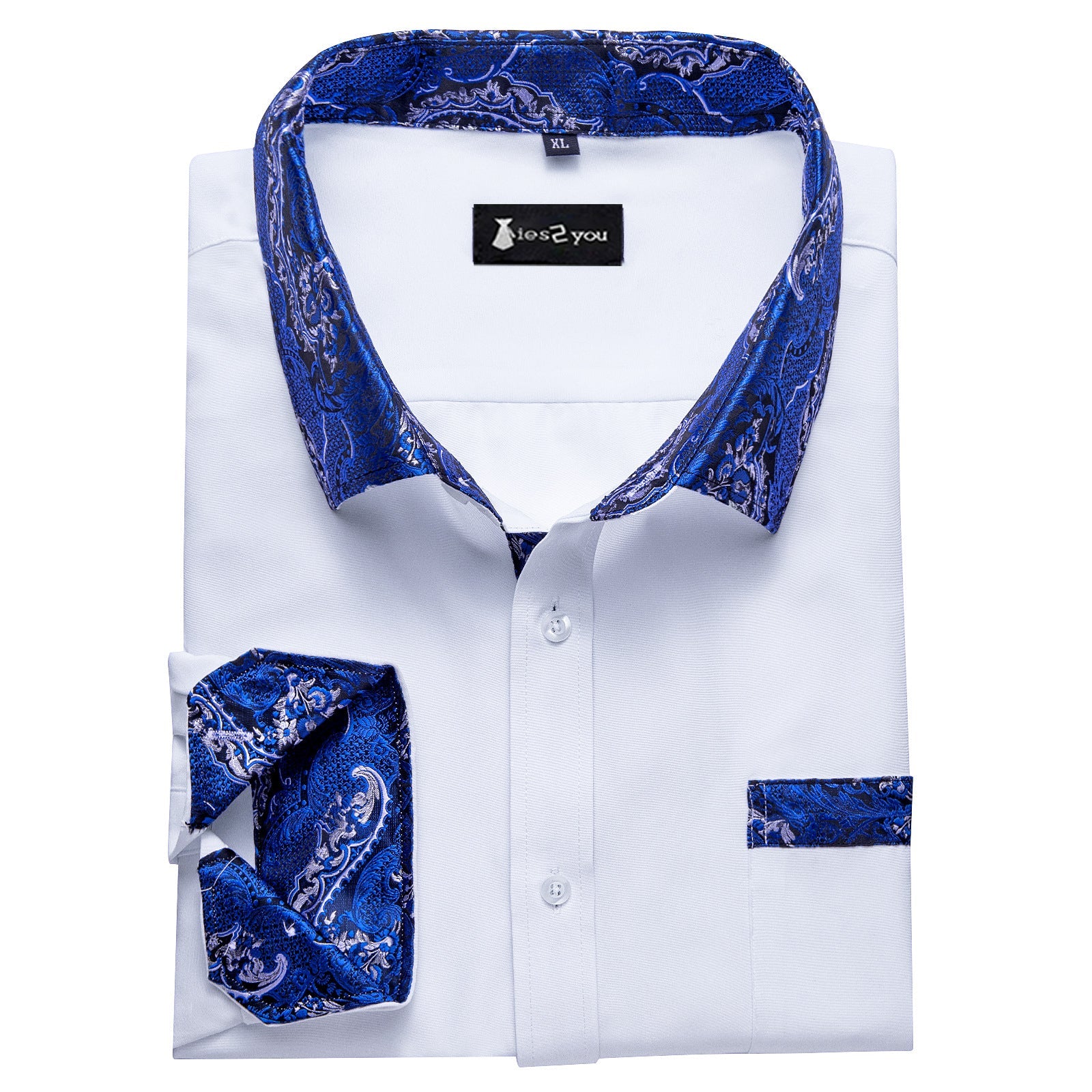 GentCrest Blue Solid Shirt - Image 3