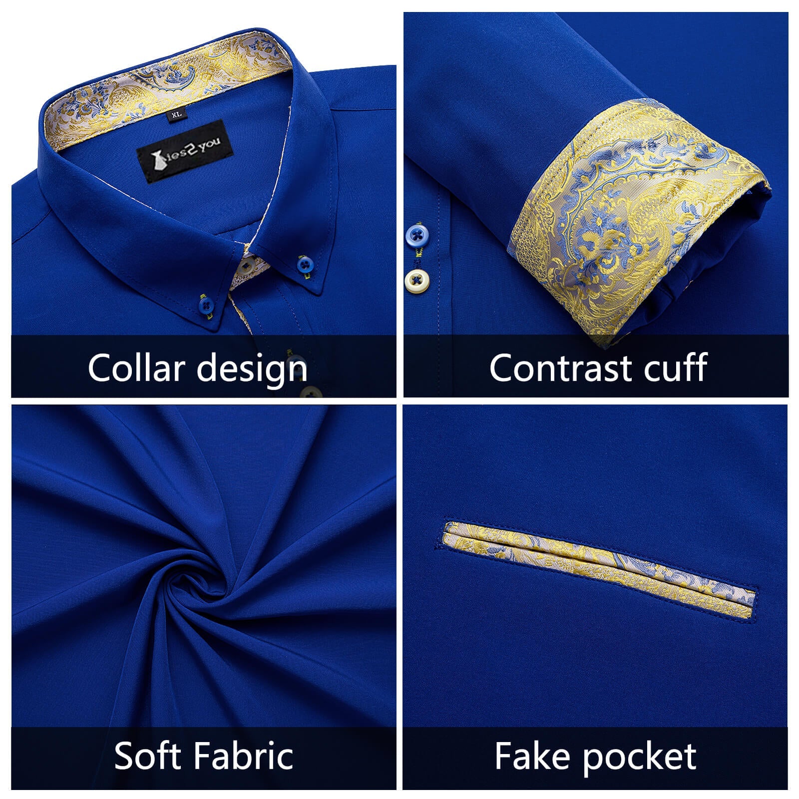 GentCrest Blue Floral Shirt - Image 5