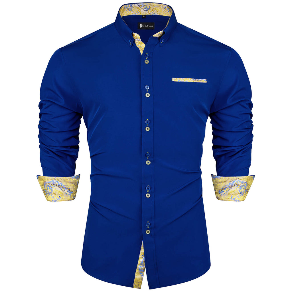 GentCrest Blue Floral Shirt - Image 1