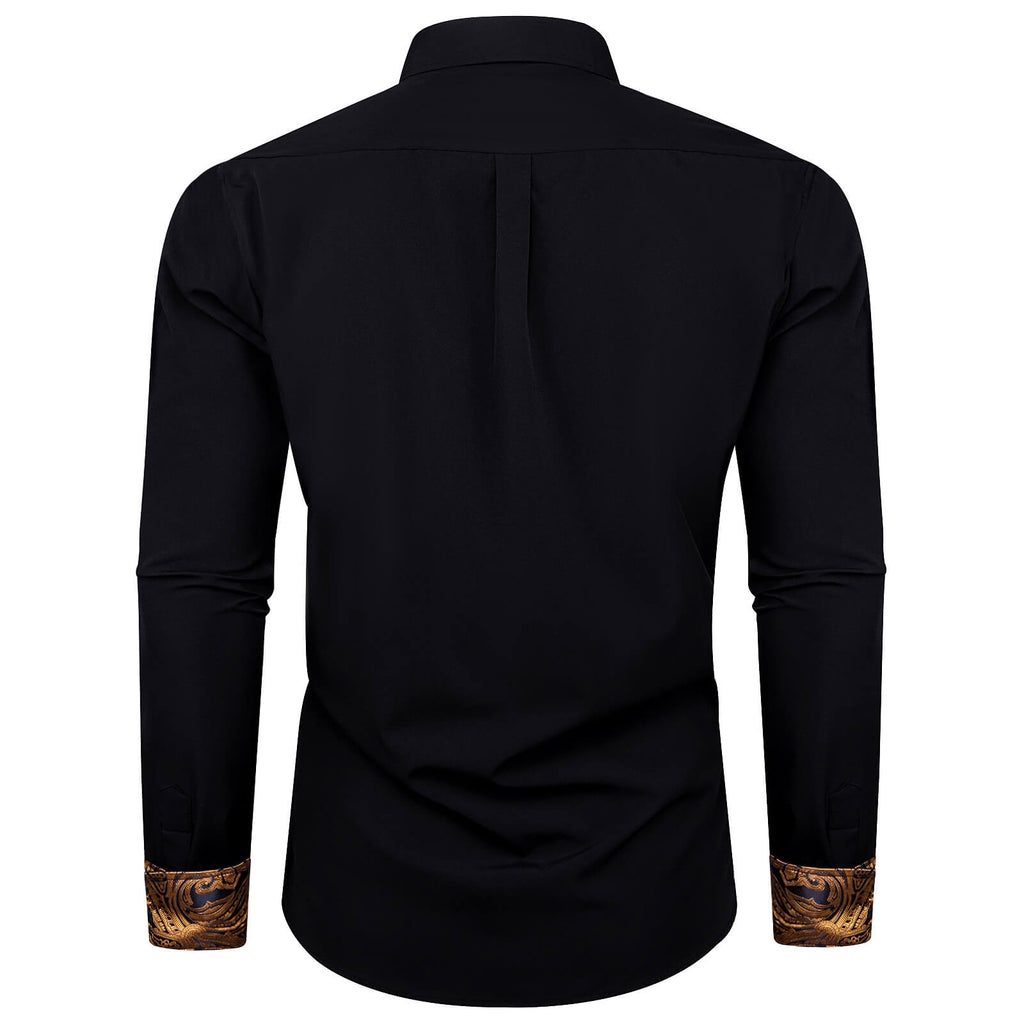 GentCrest Black Splicing Shirt - Image 3