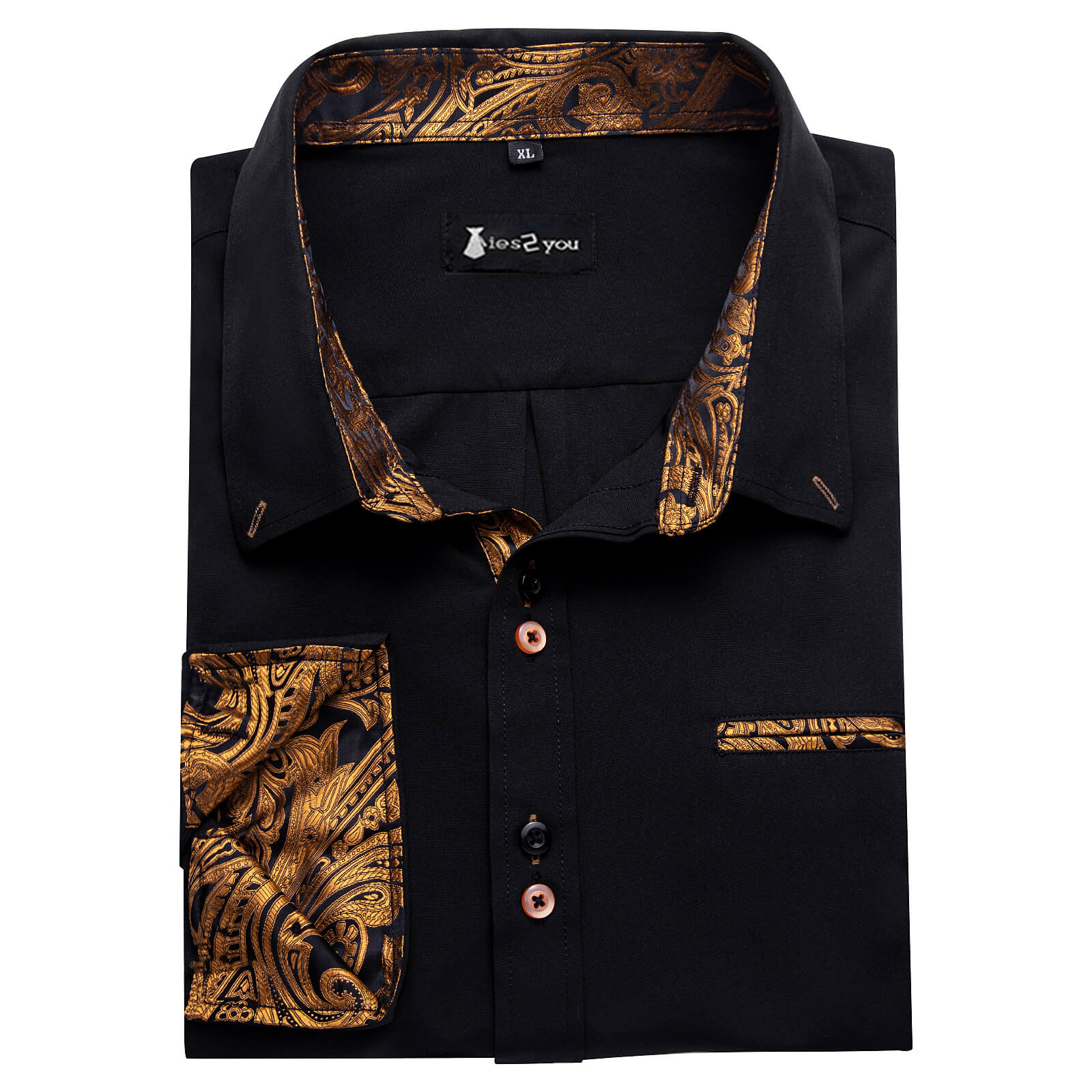GentCrest Black Splicing Shirt - Image 4