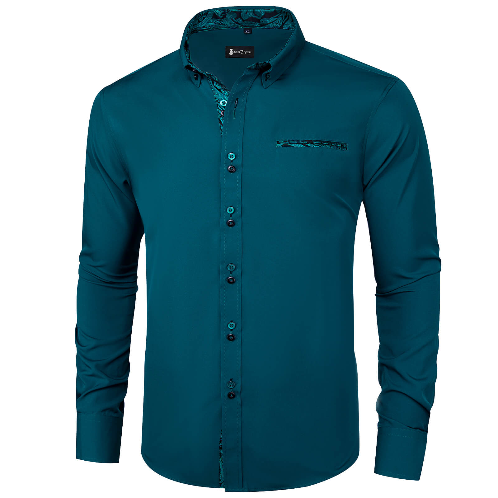 GentCrest Green Solid Shirt - Image 2