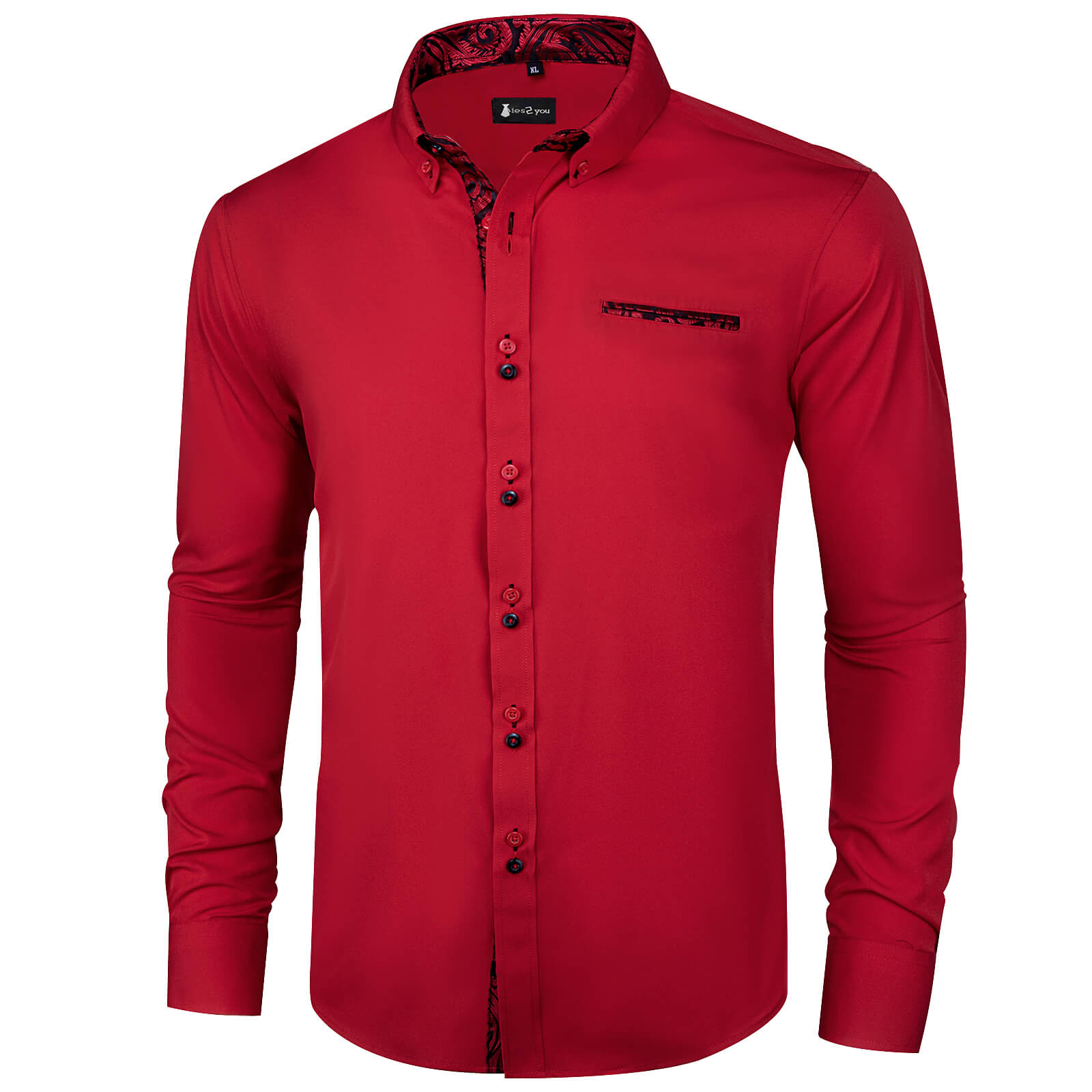 GentCrest Red Solid Shirt - Image 2
