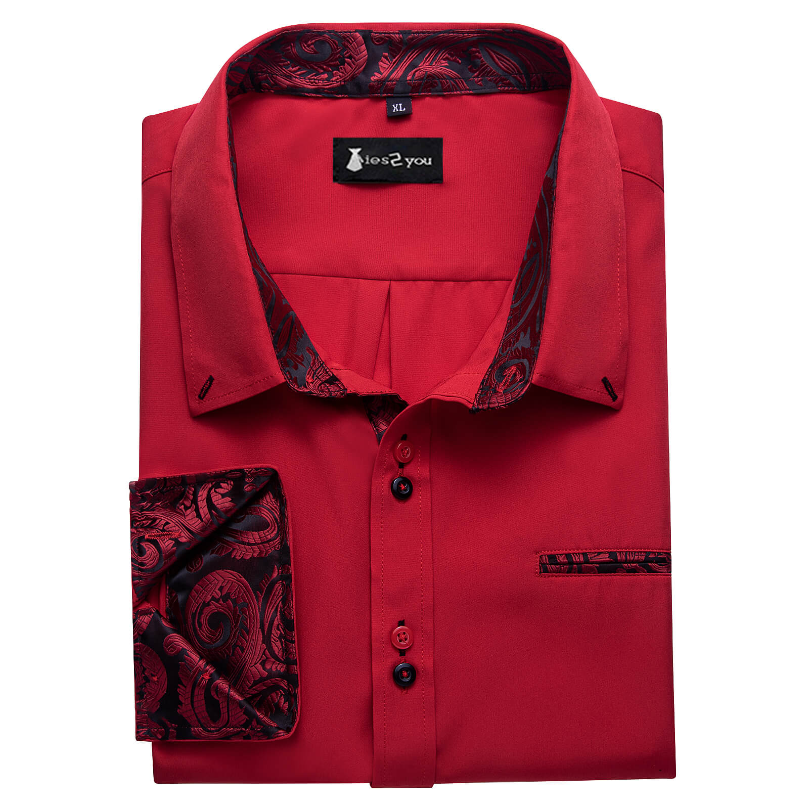 GentCrest Red Solid Shirt - Image 4