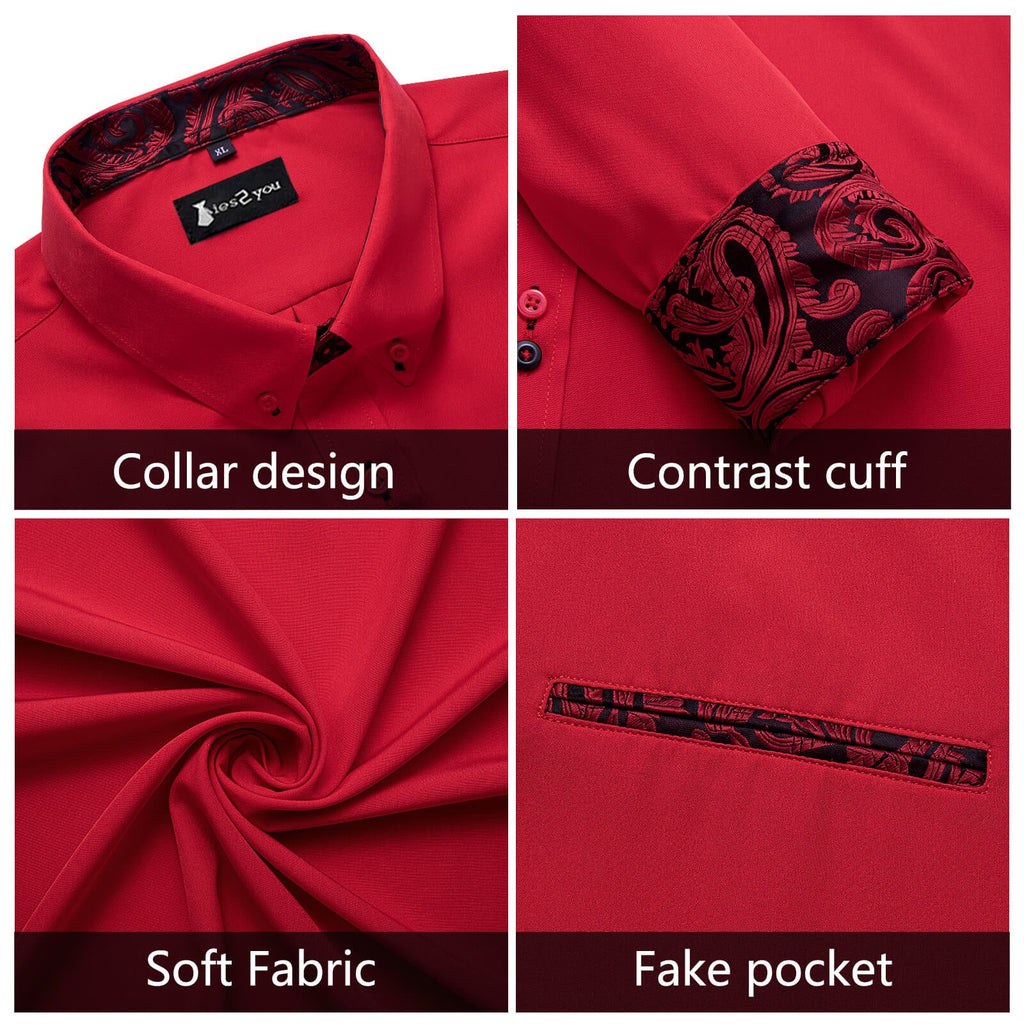 GentCrest Red Solid Shirt - Image 5