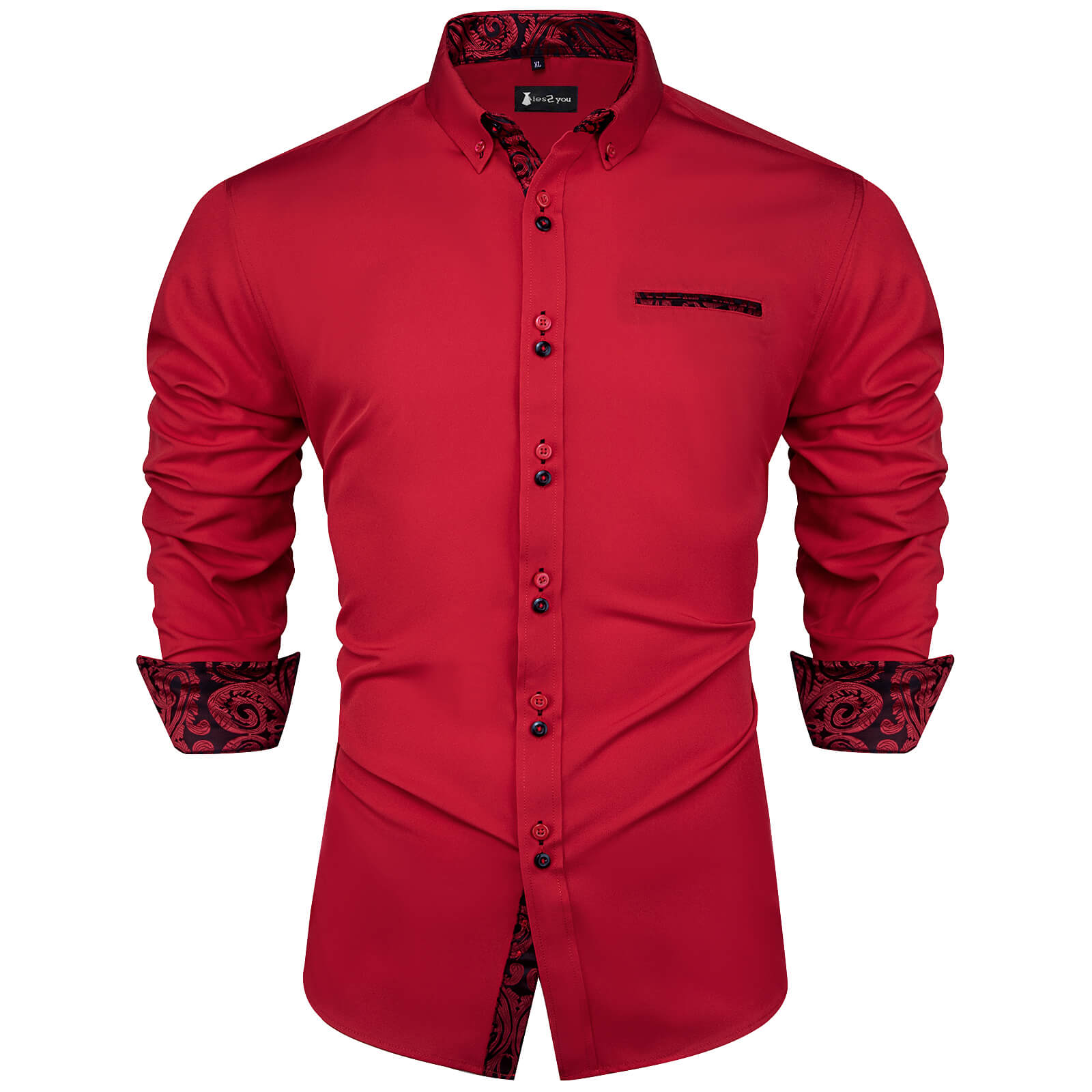 GentCrest Red Solid Shirt - Image 1