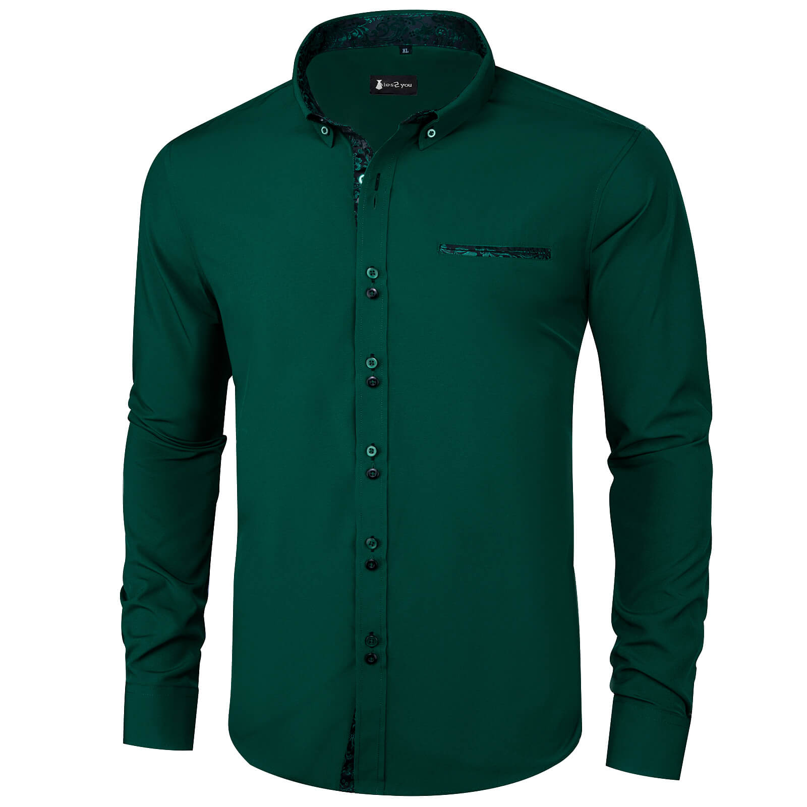 GentCrest Green Solid Shirt - Image 2