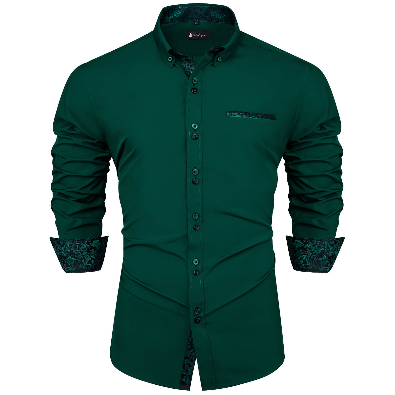 GentCrest Green Solid Shirt - Image 1