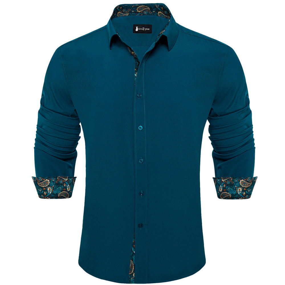 GentCrest Blue Paisley Shirt - Image 1