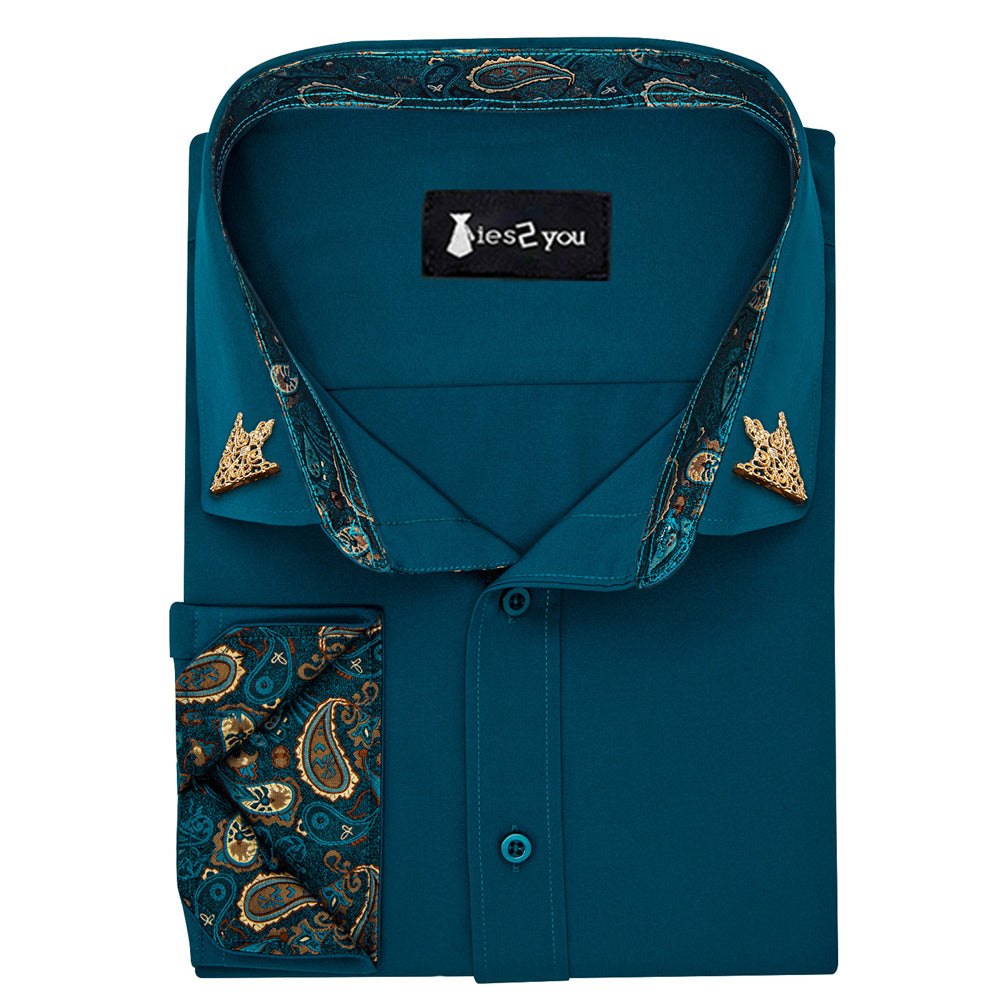 GentCrest Blue Paisley Shirt - Image 2
