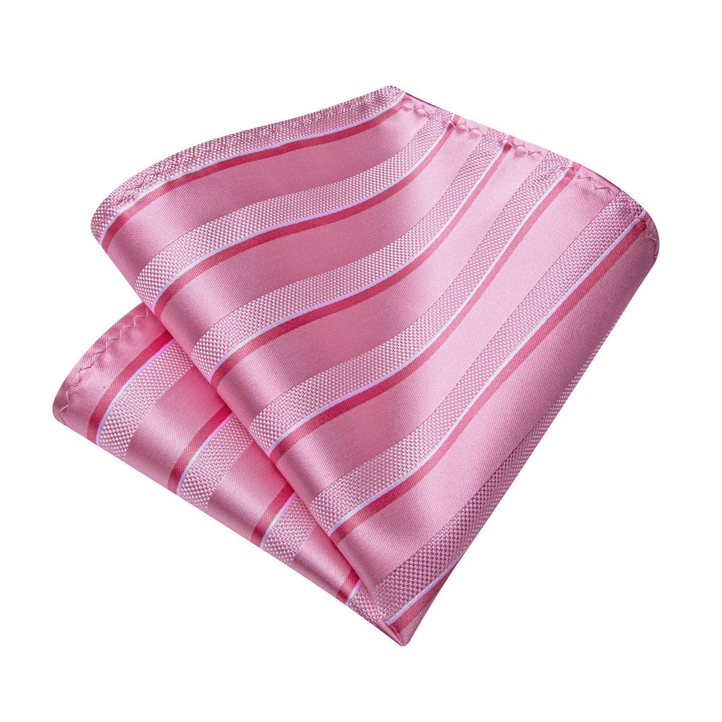 GentCrest Pink Striped Tie Hanky Cufflinks Set - Image 4