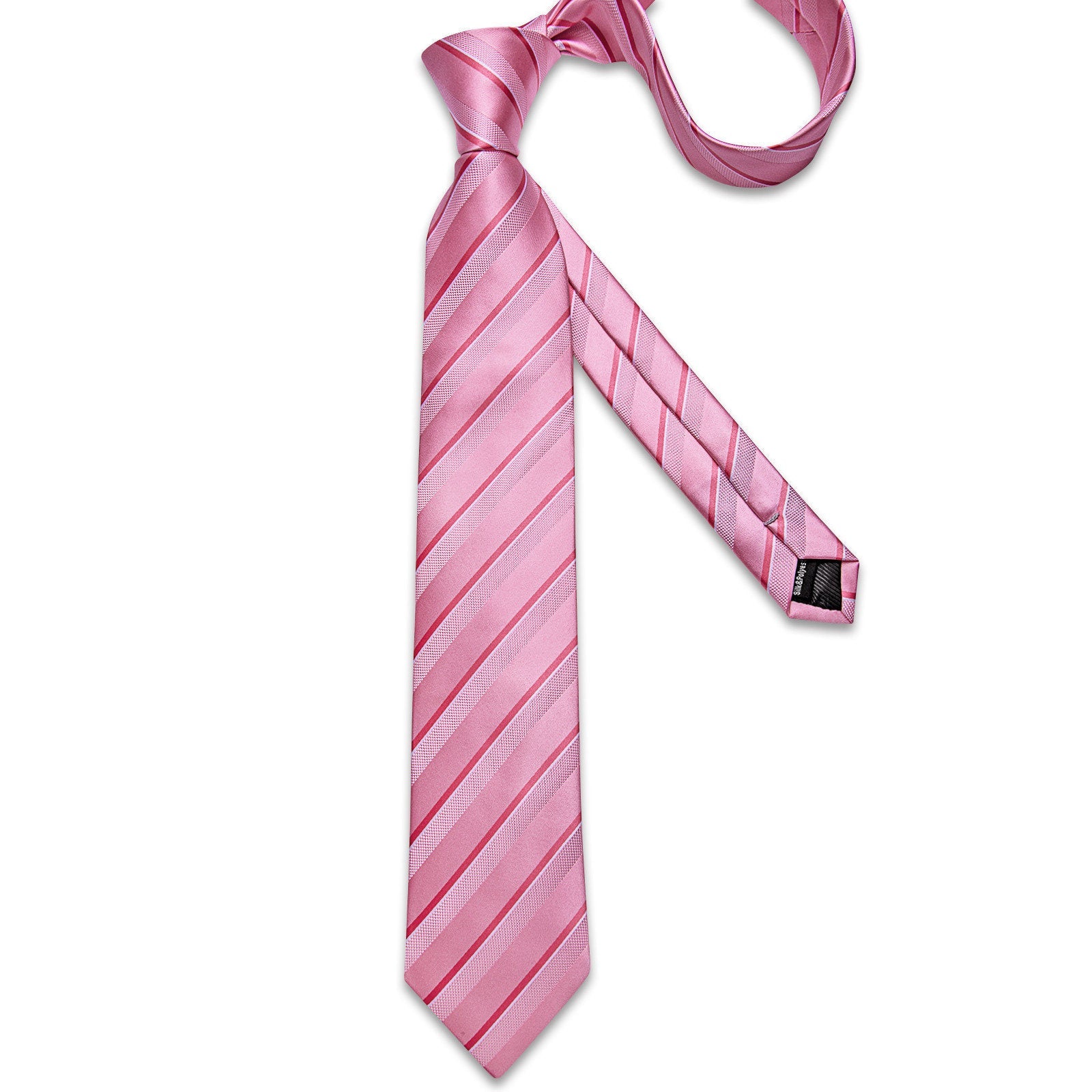 GentCrest Pink Striped Tie Hanky Cufflinks Set - Image 5