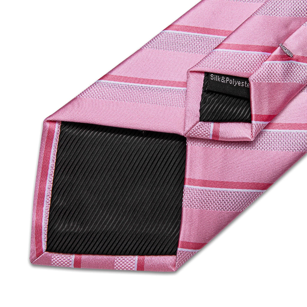 GentCrest Pink Striped Tie Hanky Cufflinks Set - Image 7