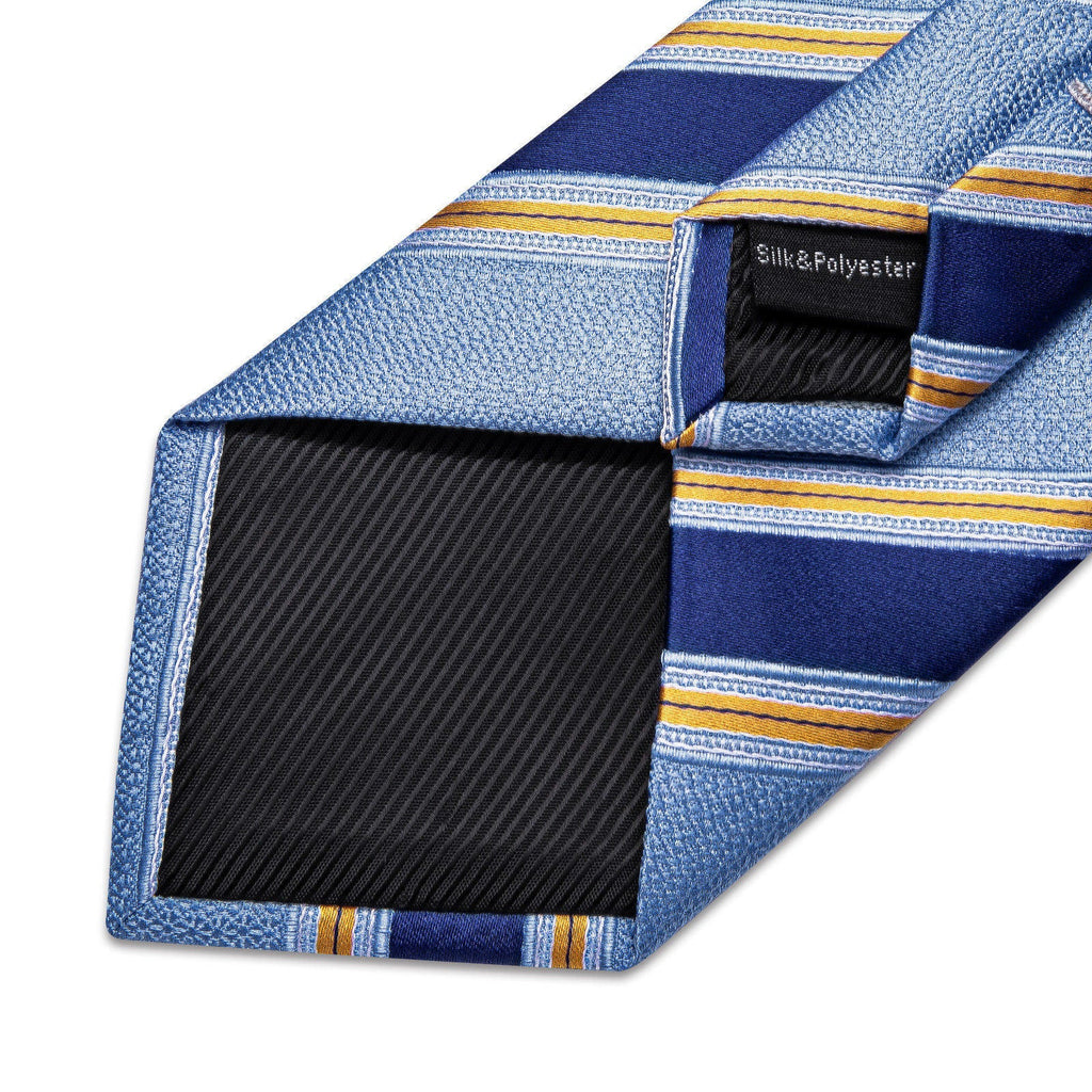 GentCrest Blue Striped Tie Hanky Cufflinks Set - Image 7