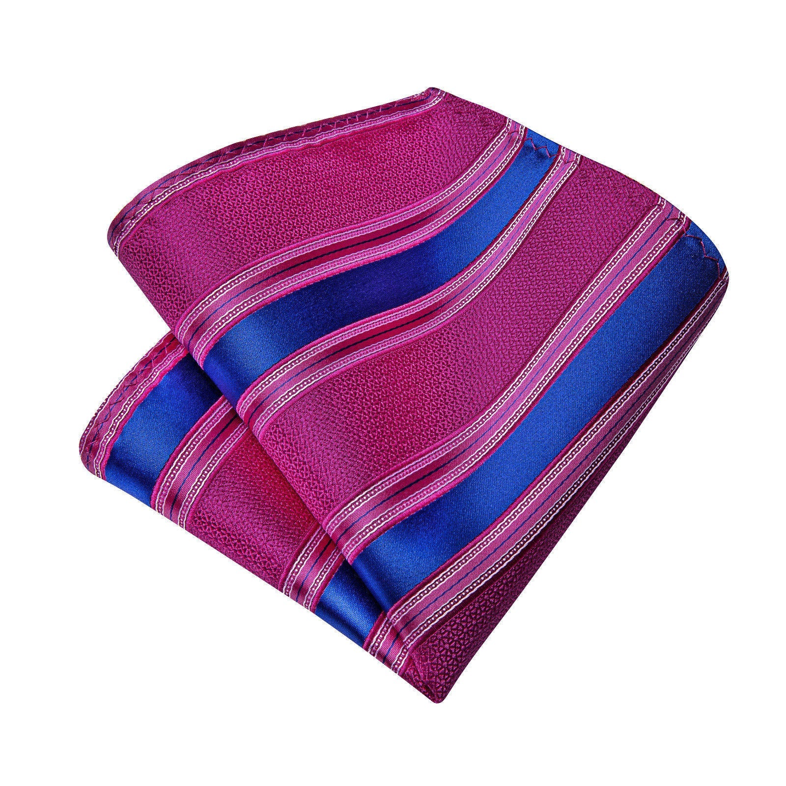 GentCrest Pink Striped Tie Hanky Cufflinks Set - Image 7
