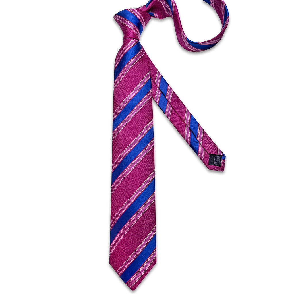 GentCrest Pink Striped Tie Hanky Cufflinks Set - Image 8