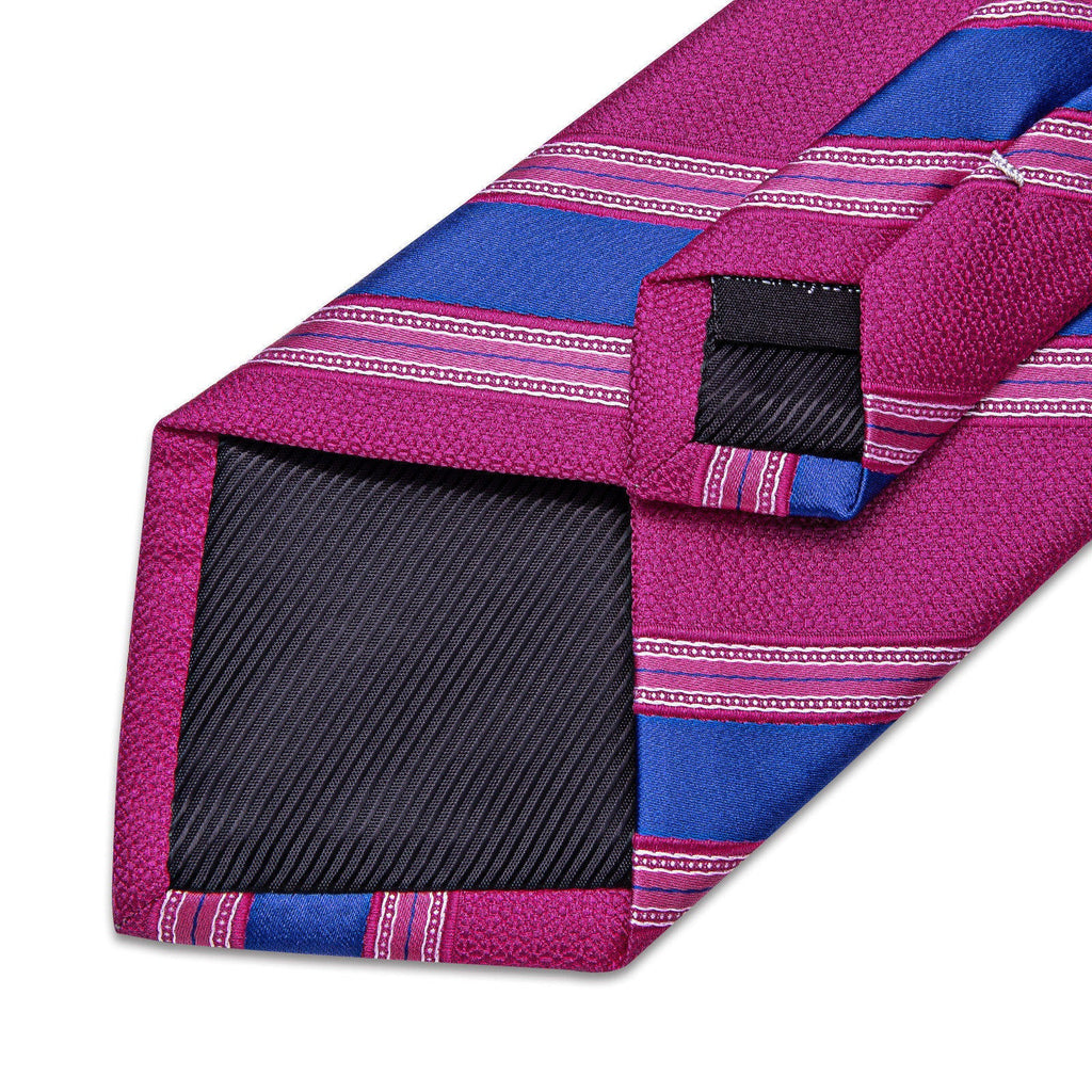 GentCrest Pink Striped Tie Hanky Cufflinks Set - Image 10