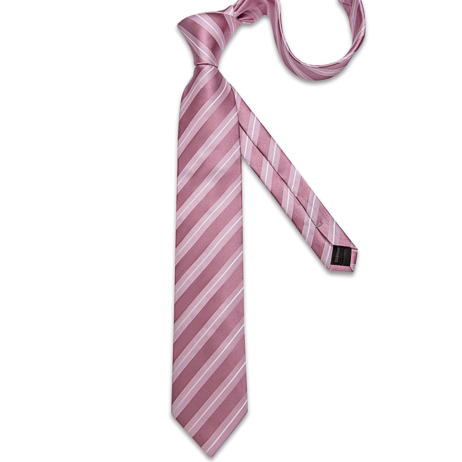GentCrest Pink Striped Tie Hanky Cufflinks Set - Image 4